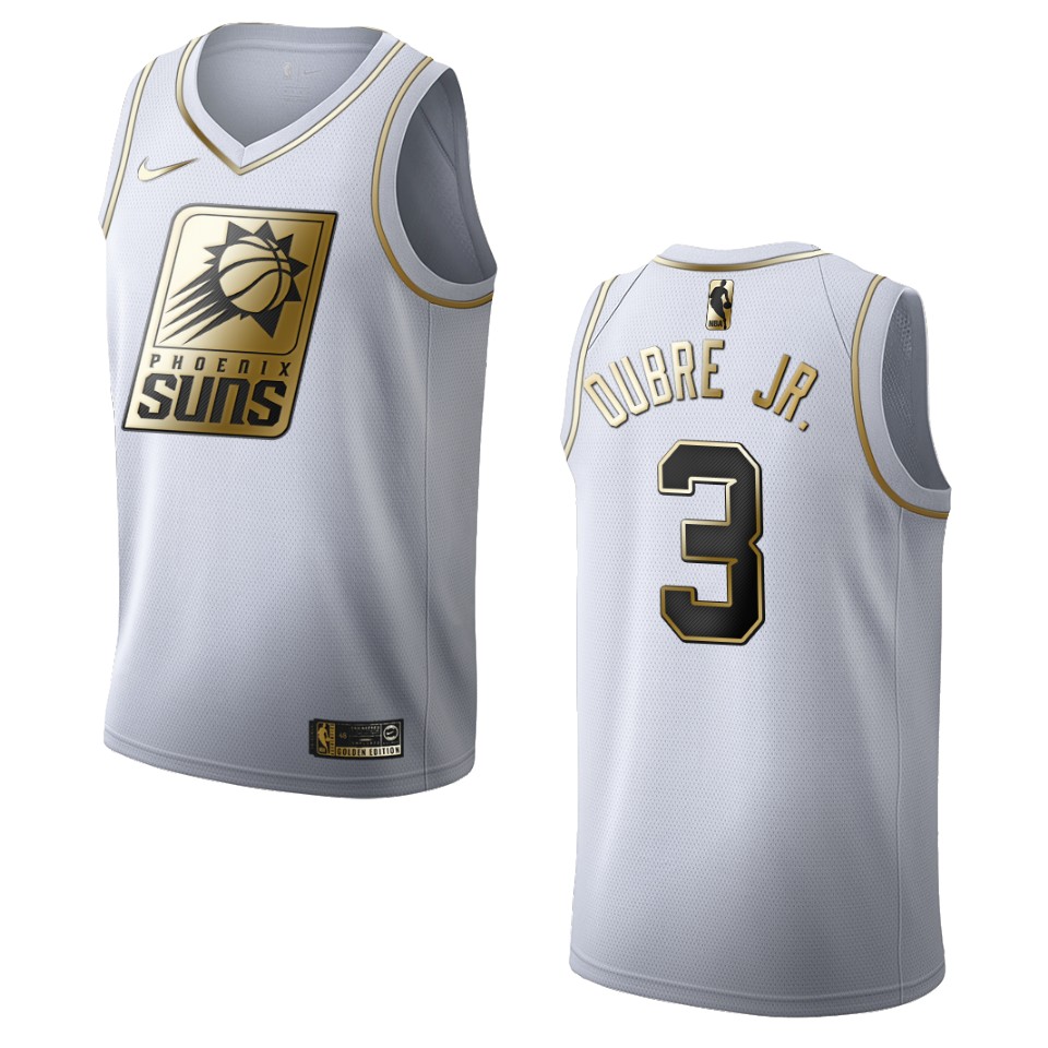 Men's Phoenix Suns #3 Kelly Oubre Jr. Golden Edition Jersey - White