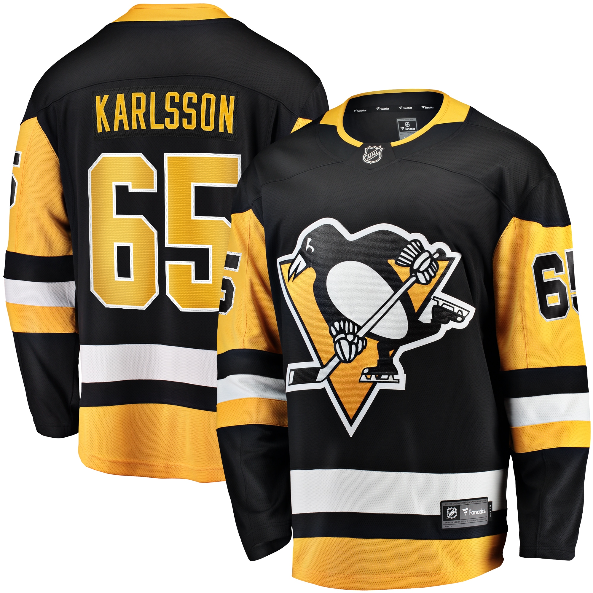 Men's Pittsburgh Penguins Erik Karlsson Black Home Breakaway Jersey - JS847 