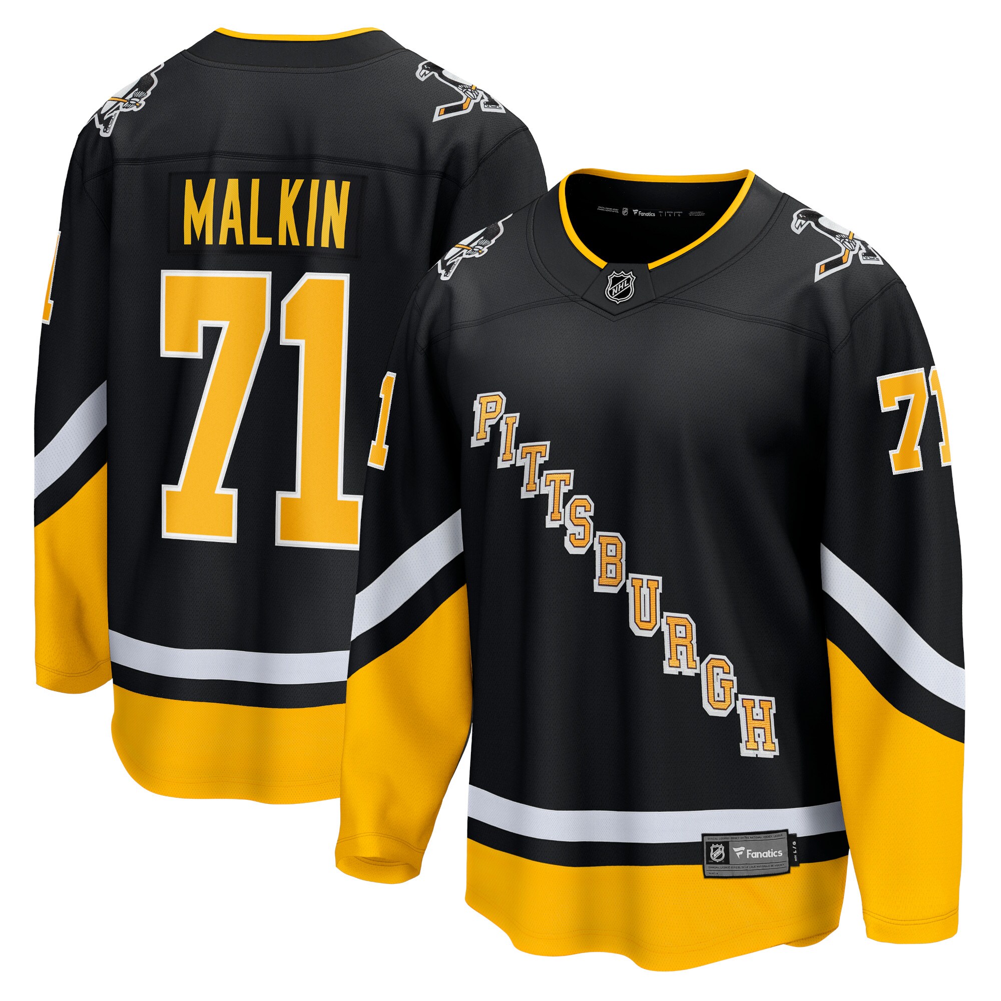 Men's Pittsburgh Penguins Evgeni Malkin Black Alternate Premier Breakaway Player Jersey - JS647 