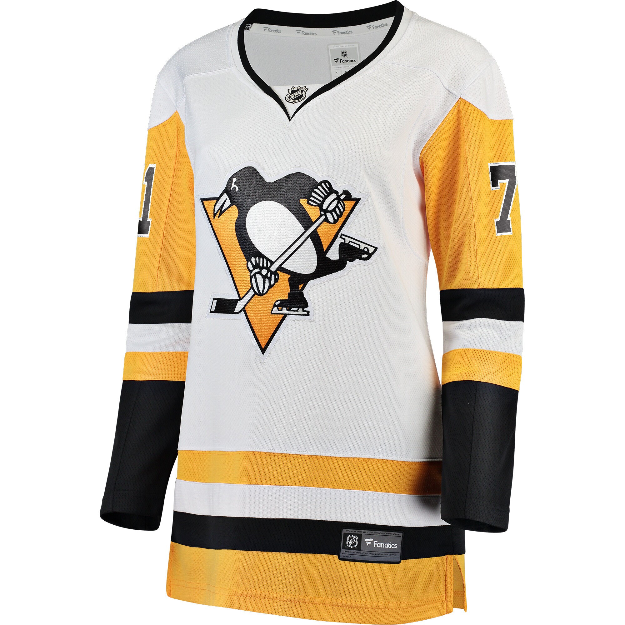 Alternative view of Men's Pittsburgh Penguins Evgeni Malkin White Premier Breakaway Player Jersey - JS619 