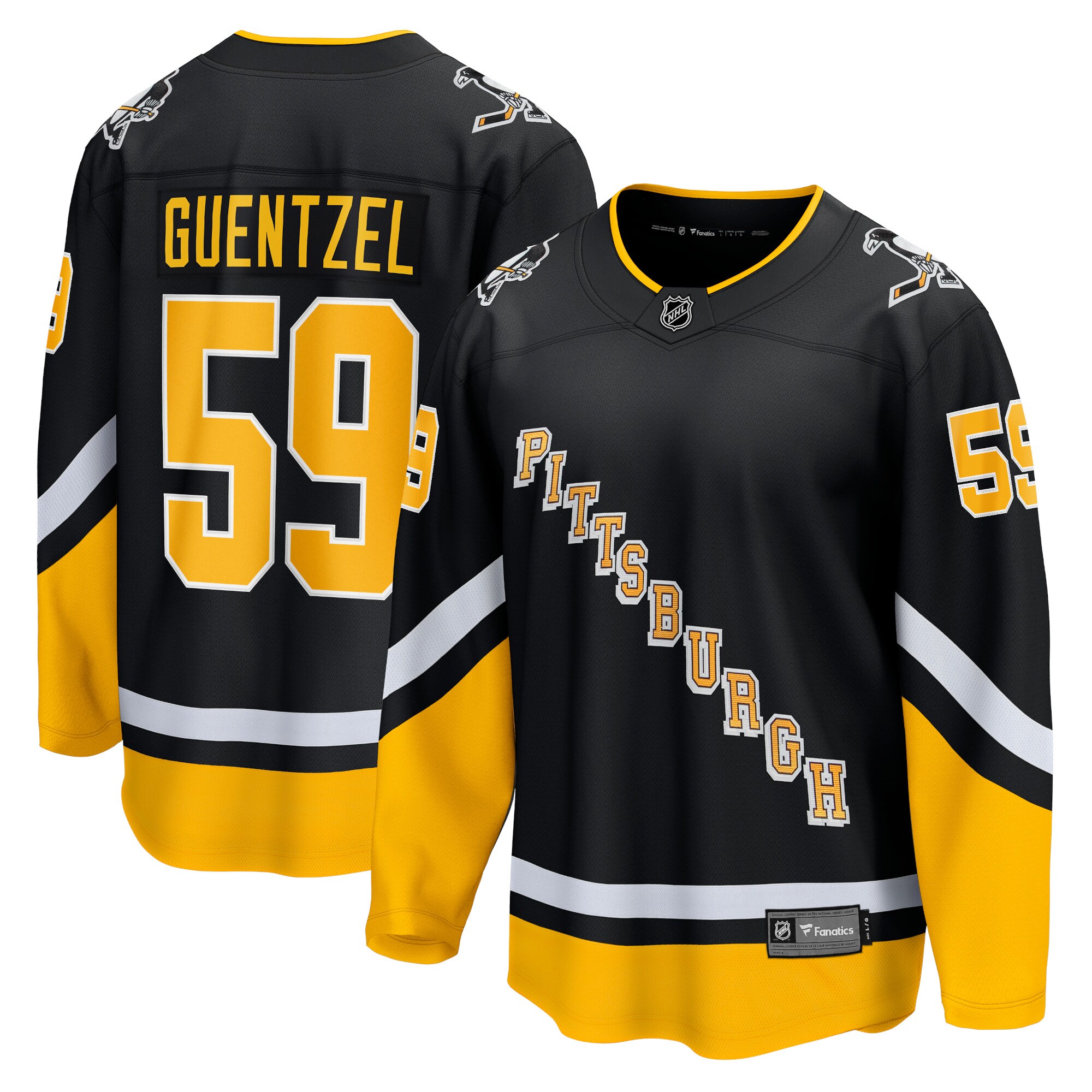 Men's Pittsburgh Penguins Jake Guentzel Black Alternate Premier Breakaway Player Jersey - JS272 