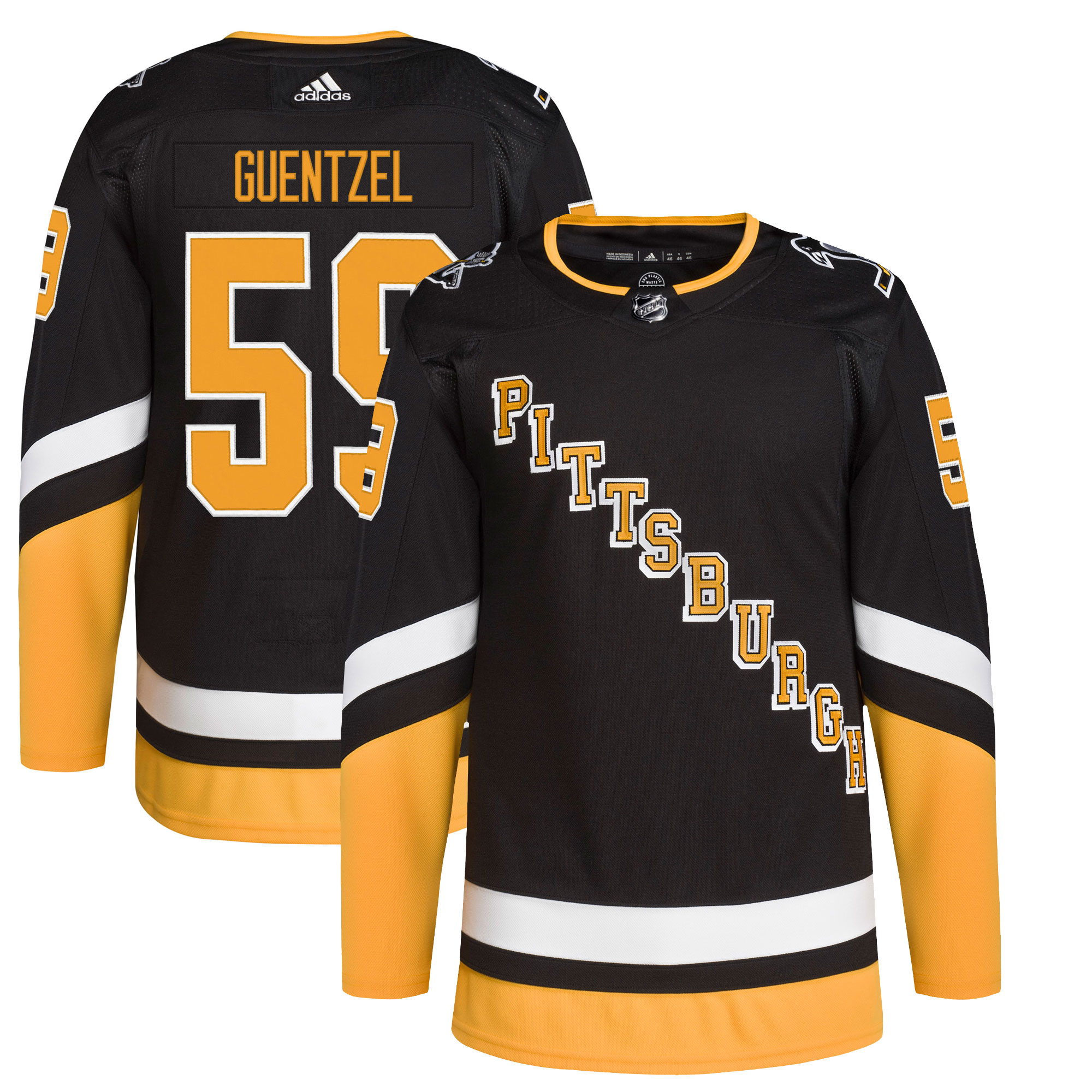Men's Pittsburgh Penguins Jake Guentzel Black Alternate Primegreen Player Jersey - JS606 
