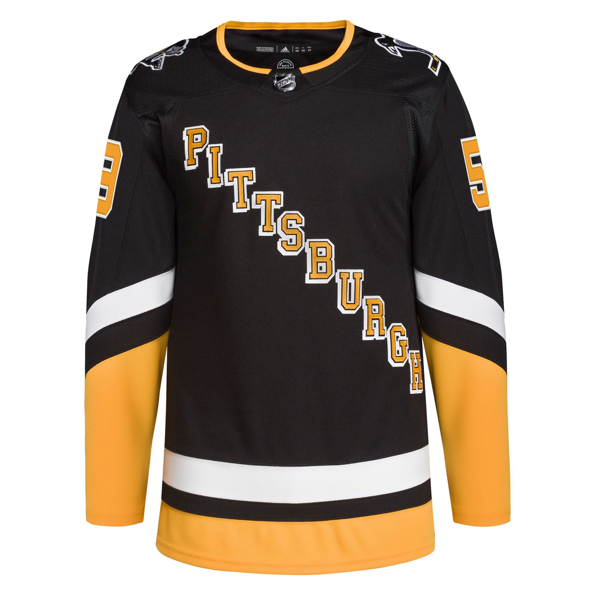 Alternative view of Men's Pittsburgh Penguins Jake Guentzel Black Alternate Primegreen Player Jersey - JS606 