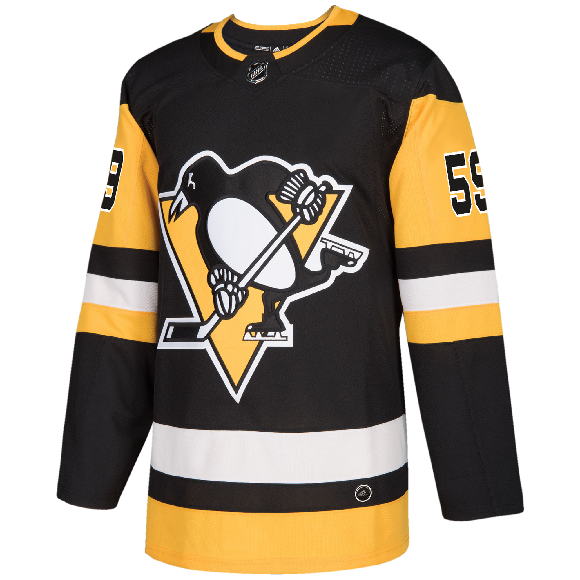 Alternative view of Men's Pittsburgh Penguins Jake Guentzel Black Player Jersey - JS757 