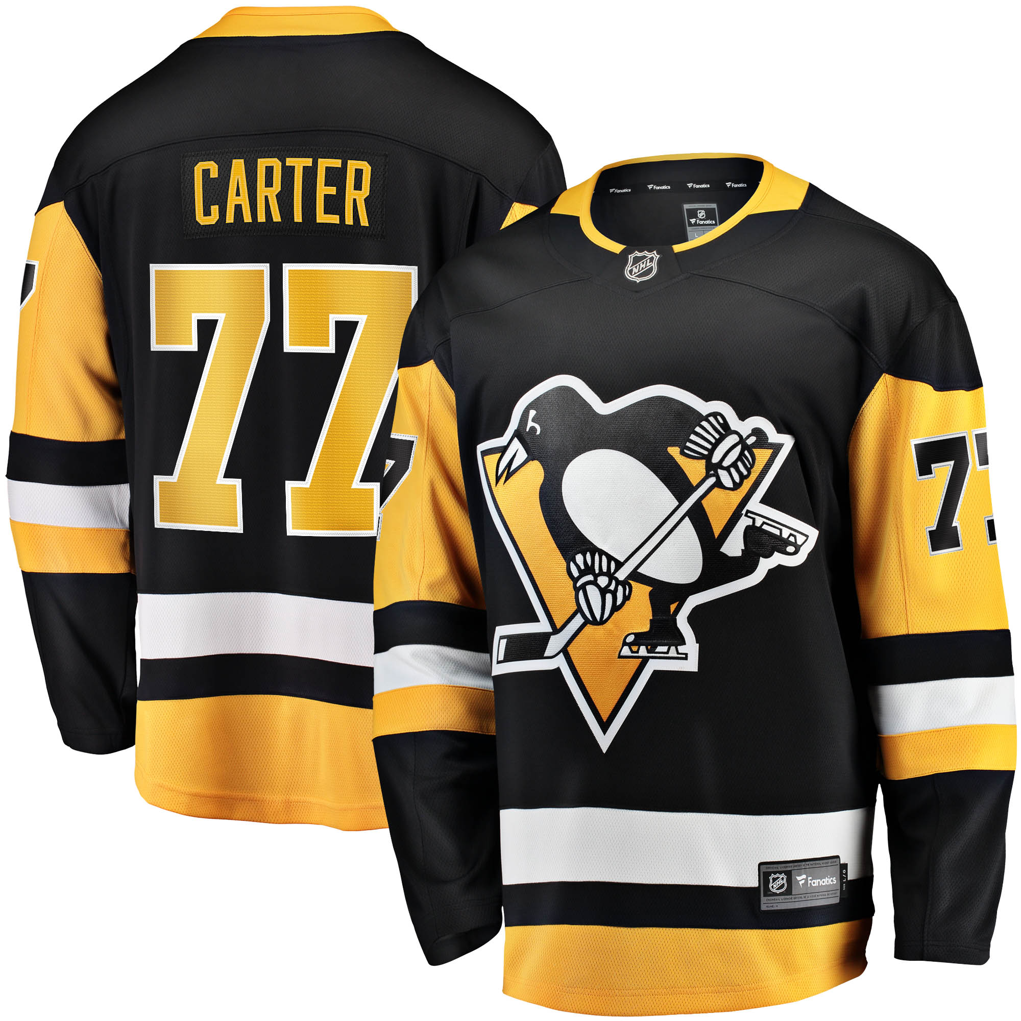 Men's Pittsburgh Penguins Jeff Carter Black Home Breakaway Jersey - JS695 