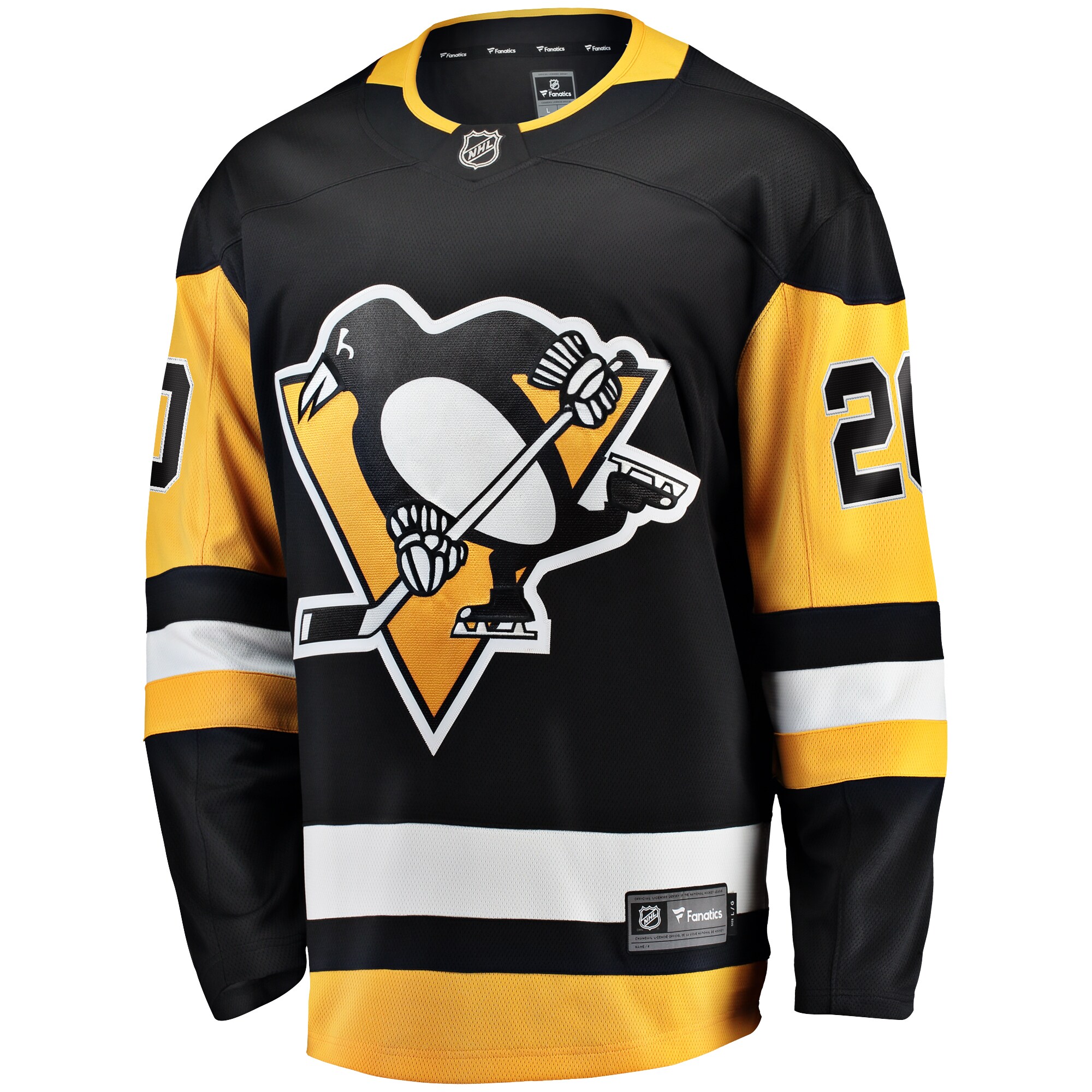 Alternative view of Men's Pittsburgh Penguins Lars Eller Black Home Breakaway Jersey - JS870 
