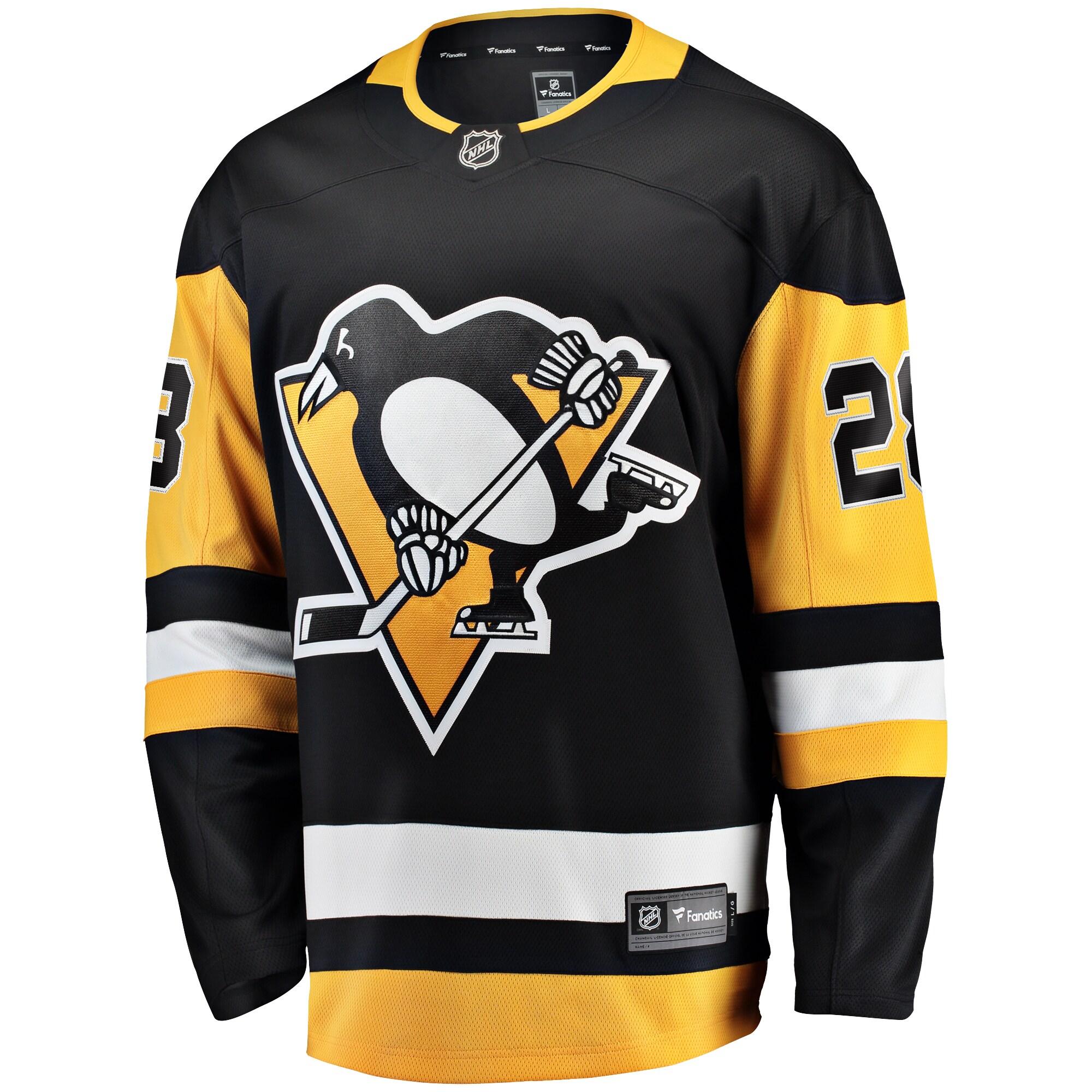 Alternative view of Men's Pittsburgh Penguins Marcus Pettersson Black Home Breakaway Jersey - JS233 