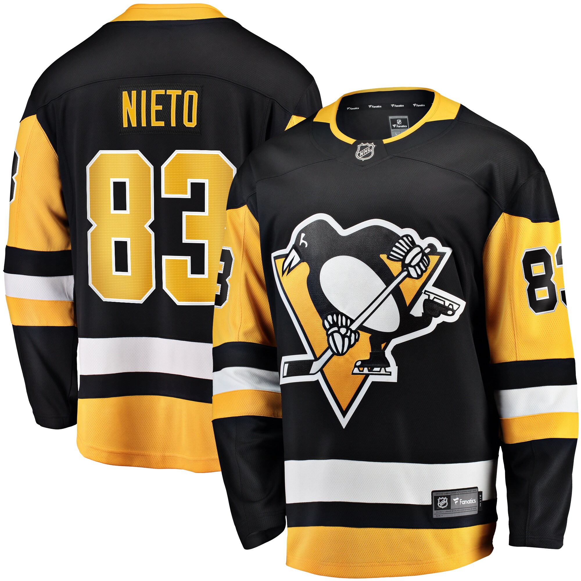 Men's Pittsburgh Penguins Matt Nieto Black Home Breakaway Jersey - JS335 