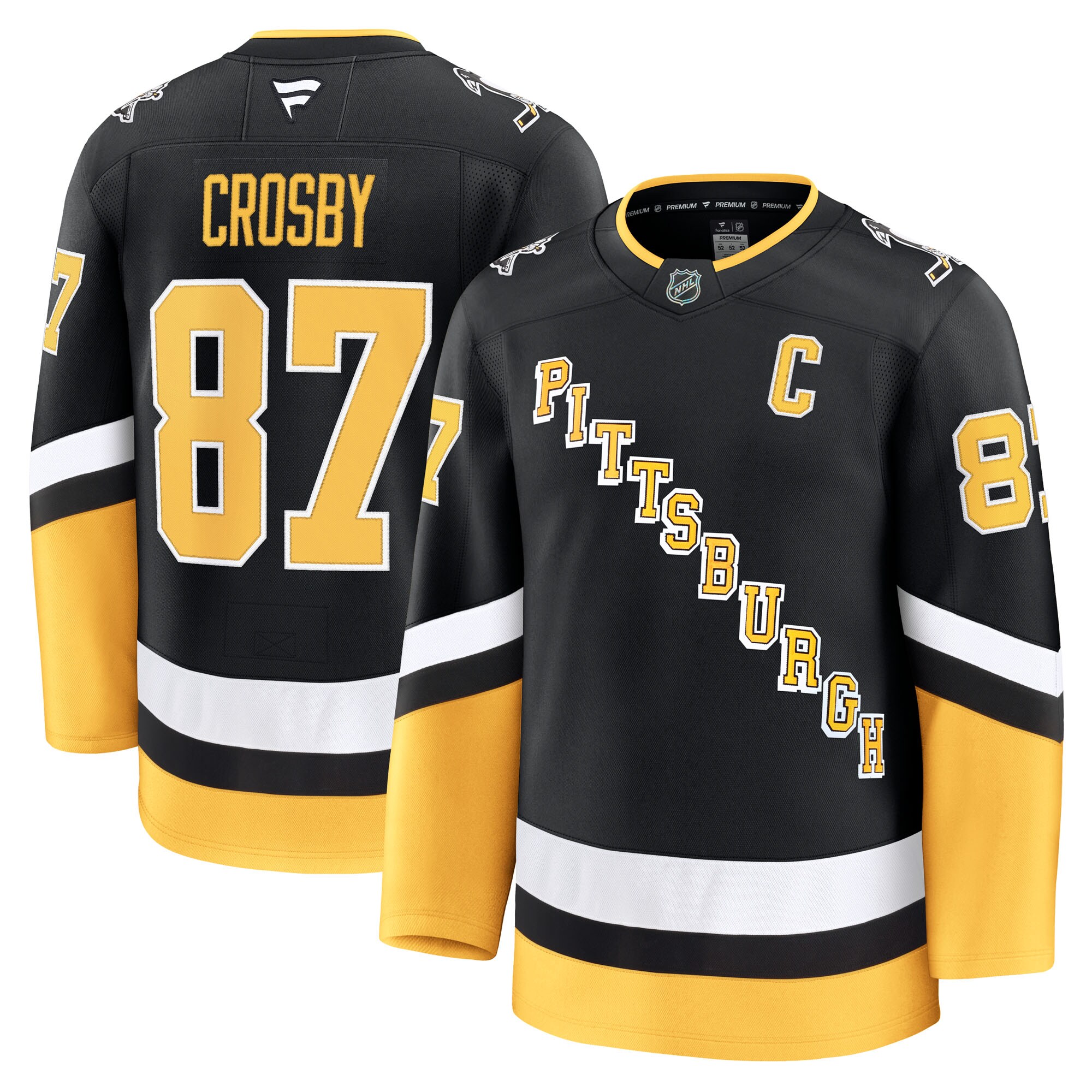 Men's Pittsburgh Penguins Sidney Crosby Black Alternate Premium Jersey - JS464 