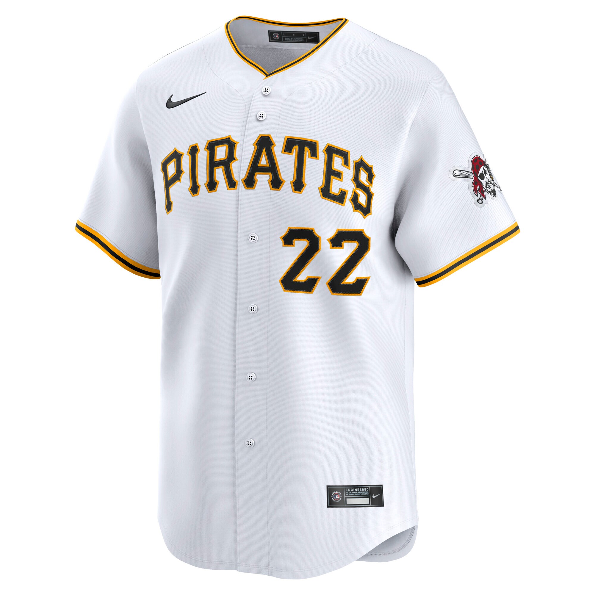 Alternative view of Men's Pittsburgh Pirates Andrew McCutchen White Home Limited Player Jersey 