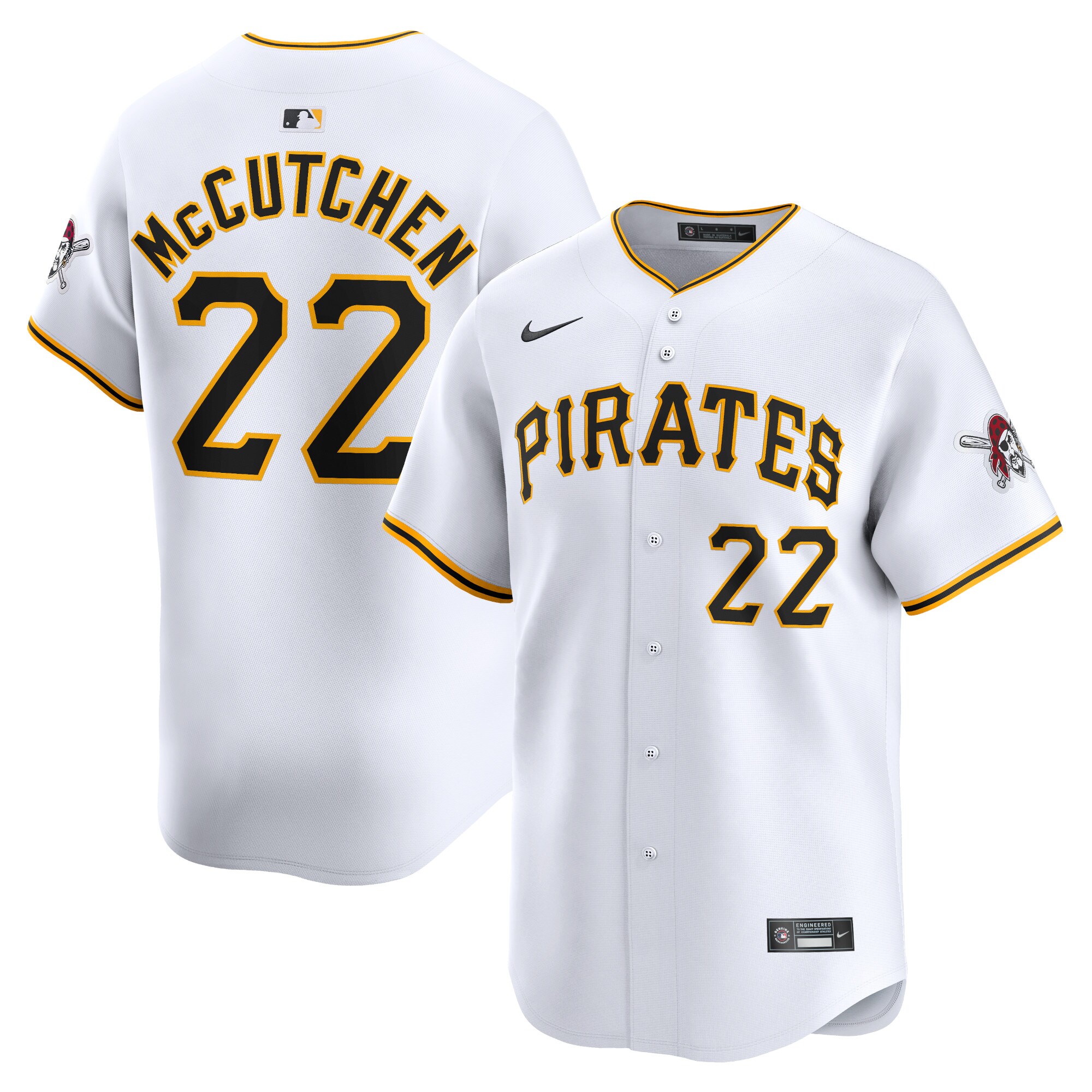 Men's Pittsburgh Pirates Andrew McCutchen White Home Limited Player Jersey 
