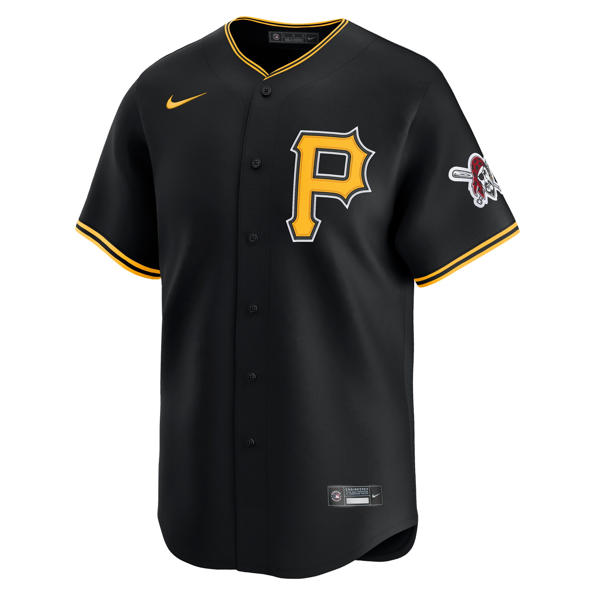 Alternative view of Men's Pittsburgh Pirates Black Alternate Limited Jersey 