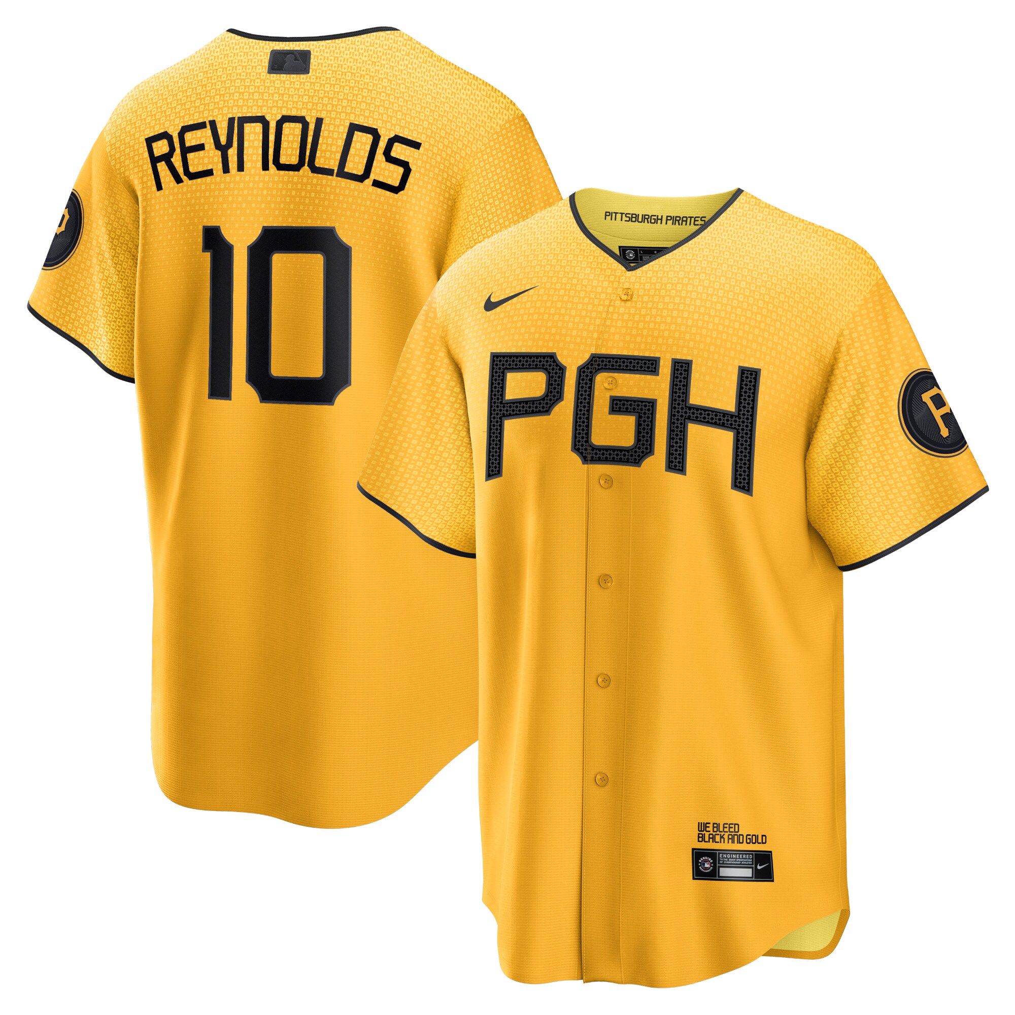 Men's Pittsburgh Pirates Bryan Reynolds Gold City Connect Player Jersey 
