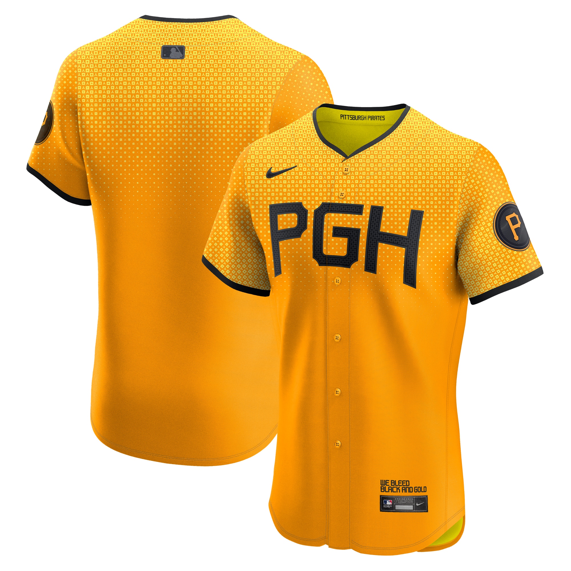 Men's Pittsburgh Pirates Gold City Connect Elite Jersey 