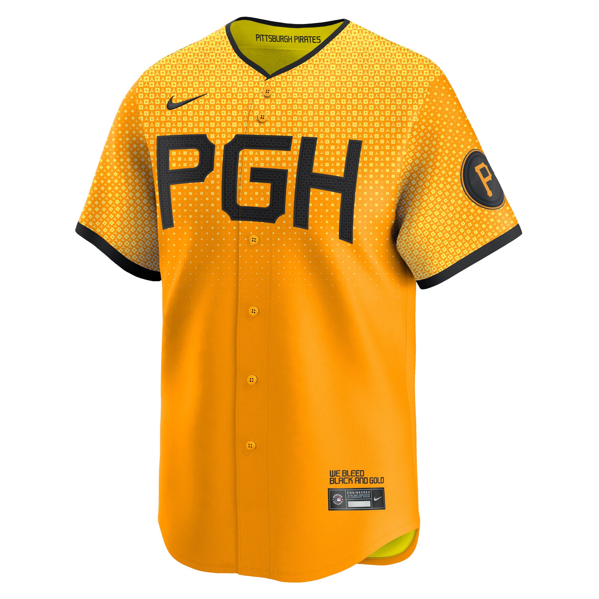 Alternative view of Men's Pittsburgh Pirates Gold City Connect Limited Jersey 