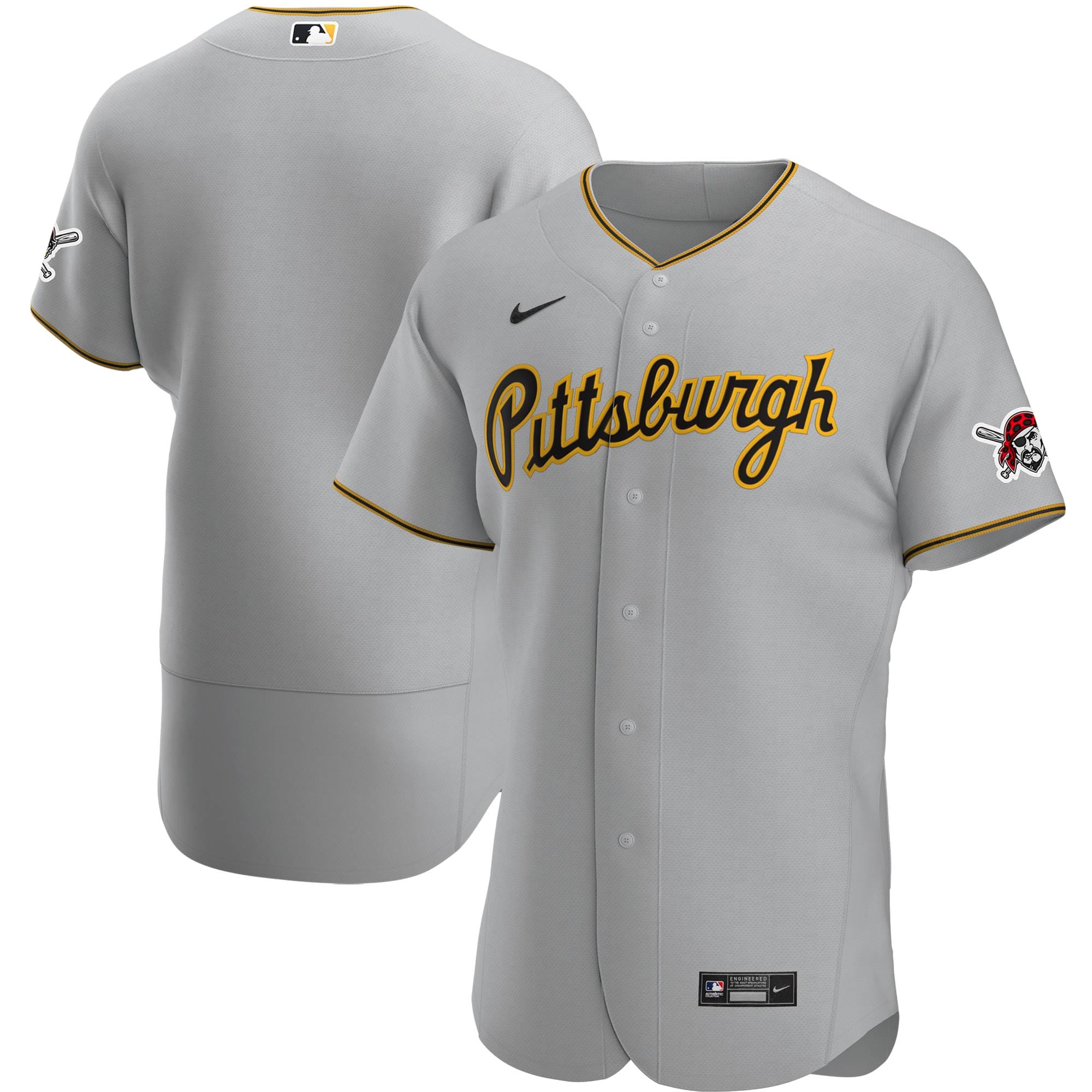 Men's Pittsburgh Pirates Gray Road Team Jersey 
