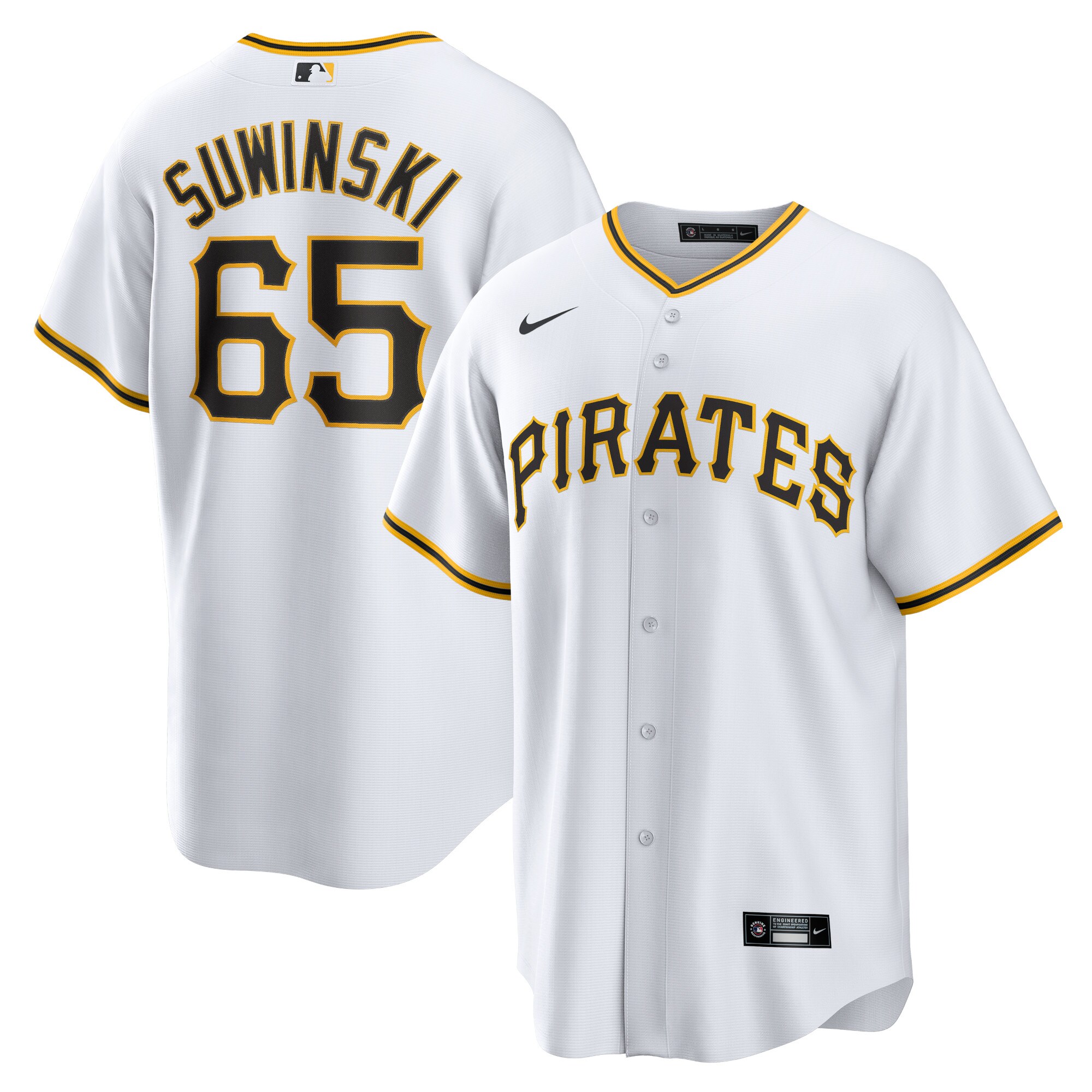 Men's Pittsburgh Pirates Jack Suwinski White Home Jersey 