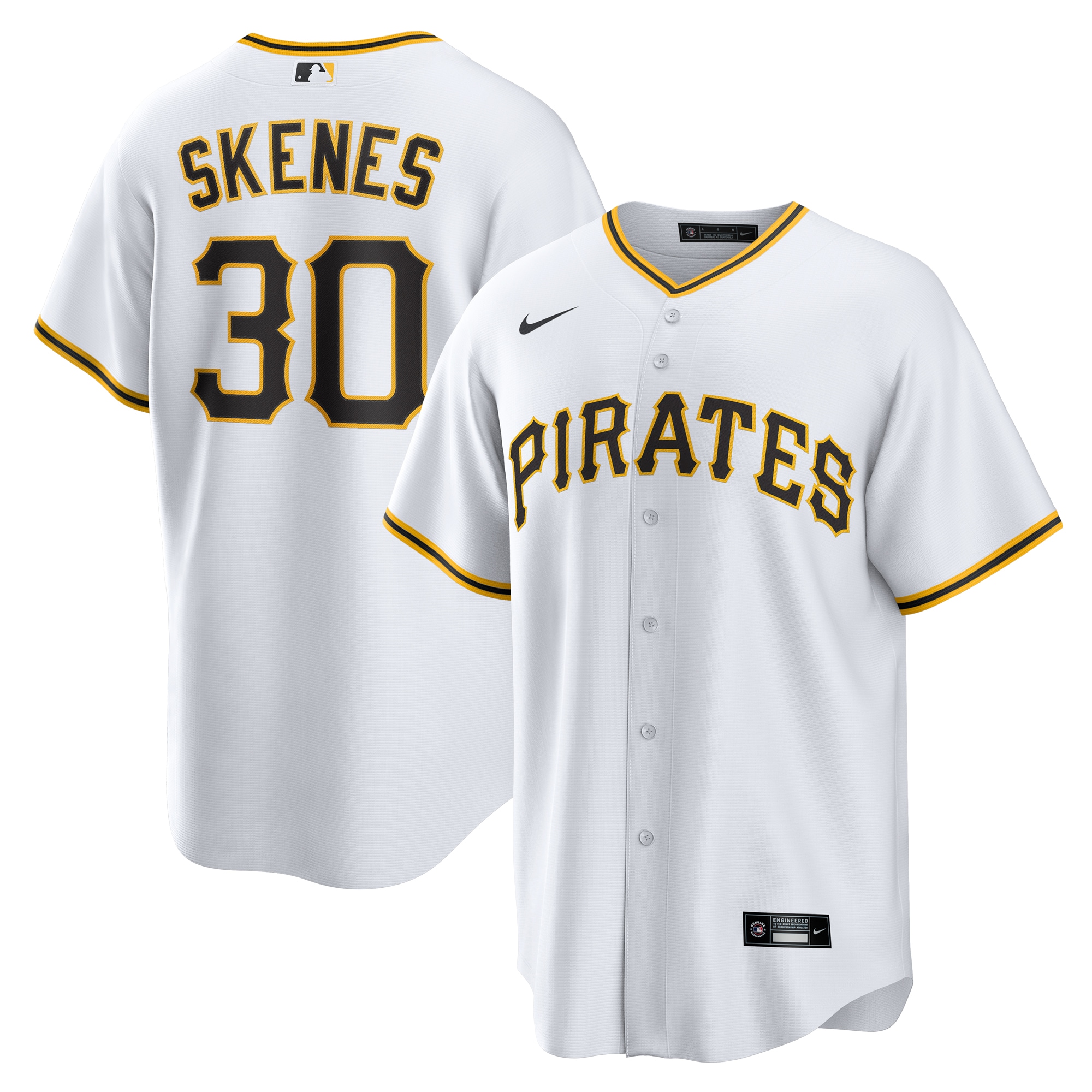 Men's Pittsburgh Pirates Paul Skenes White Home Player Jersey 