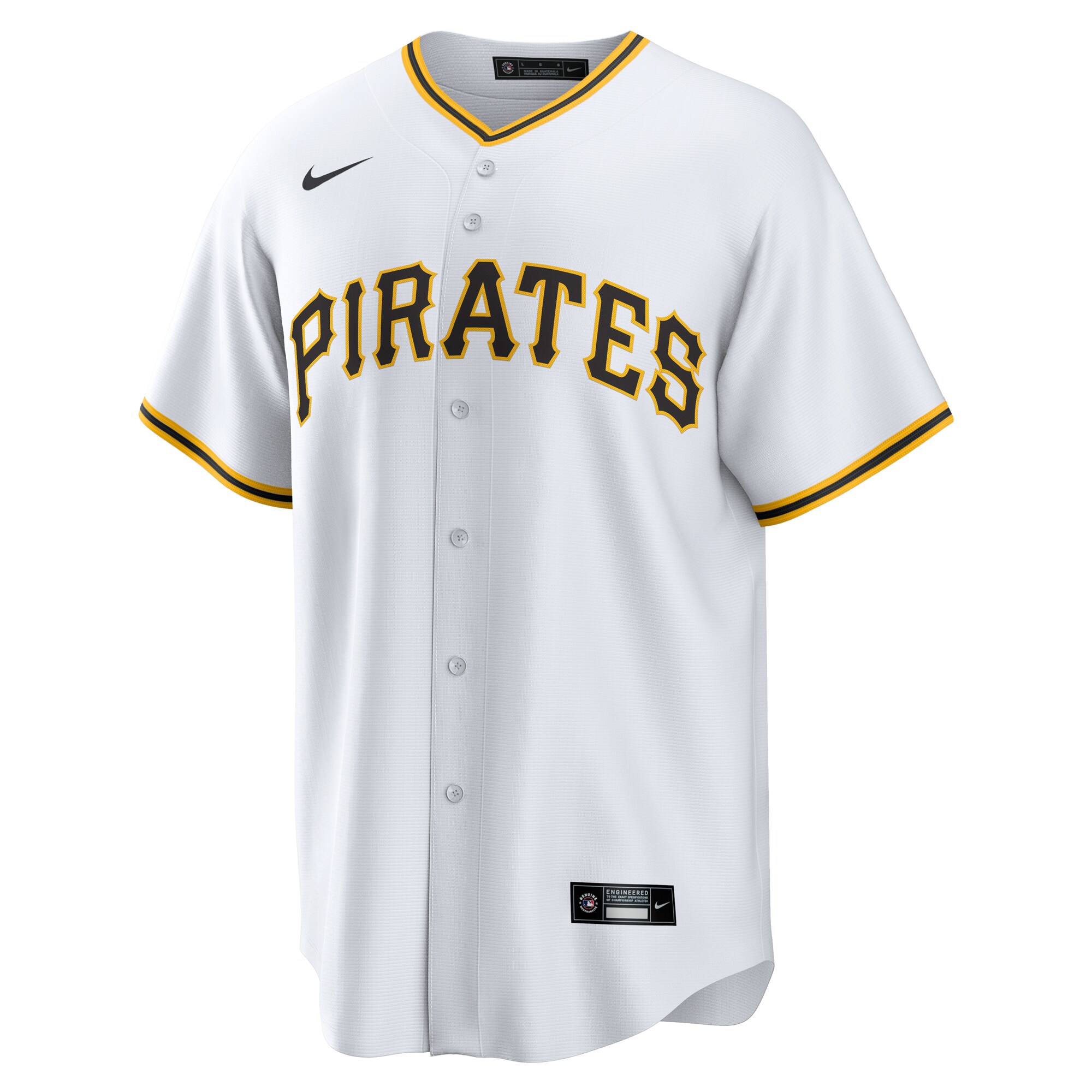 Alternative view of Men's Pittsburgh Pirates White #1 Dad Home Jersey 