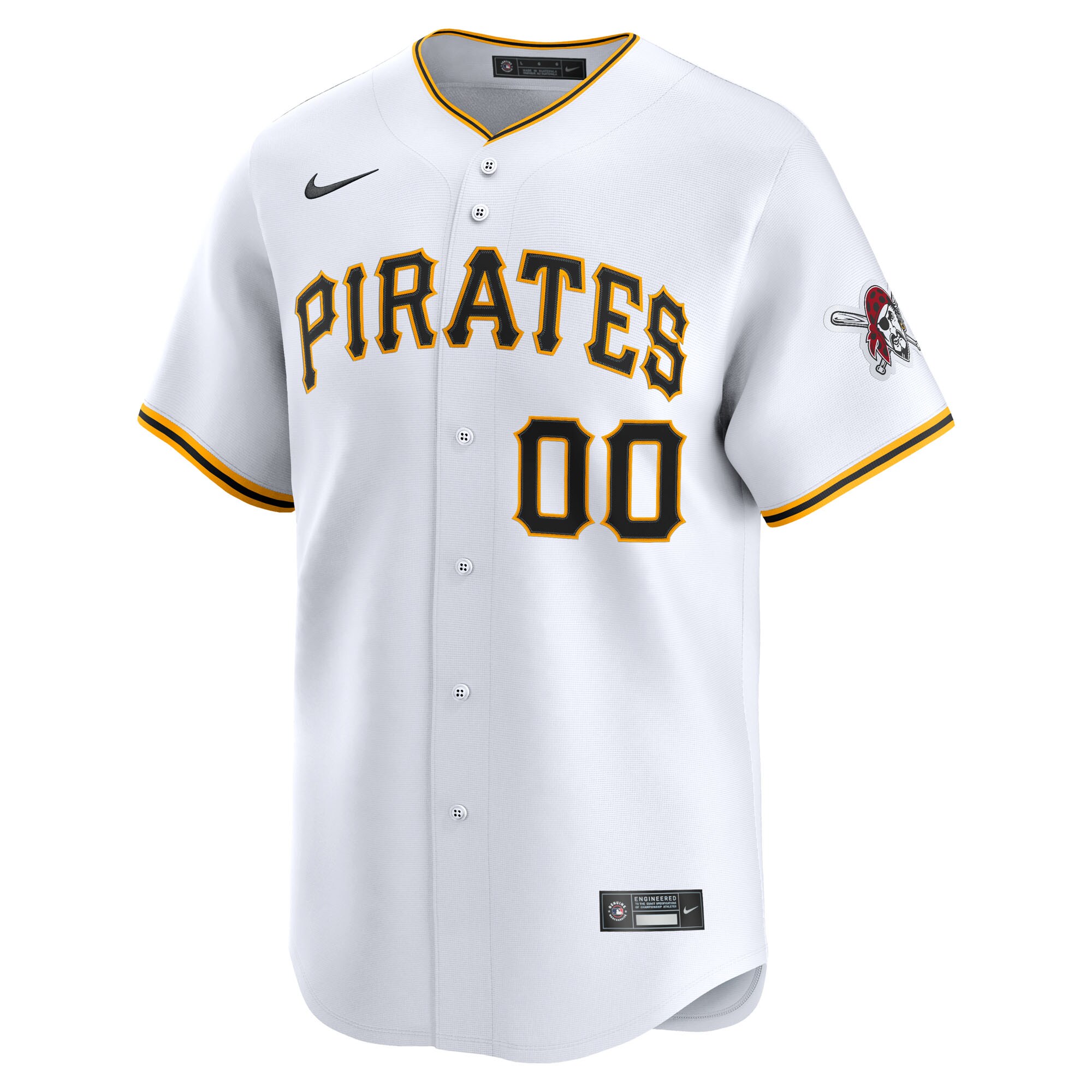 Alternative view of Men's Pittsburgh Pirates White Home Limited Pick-A-Player Retired Roster Jersey 
