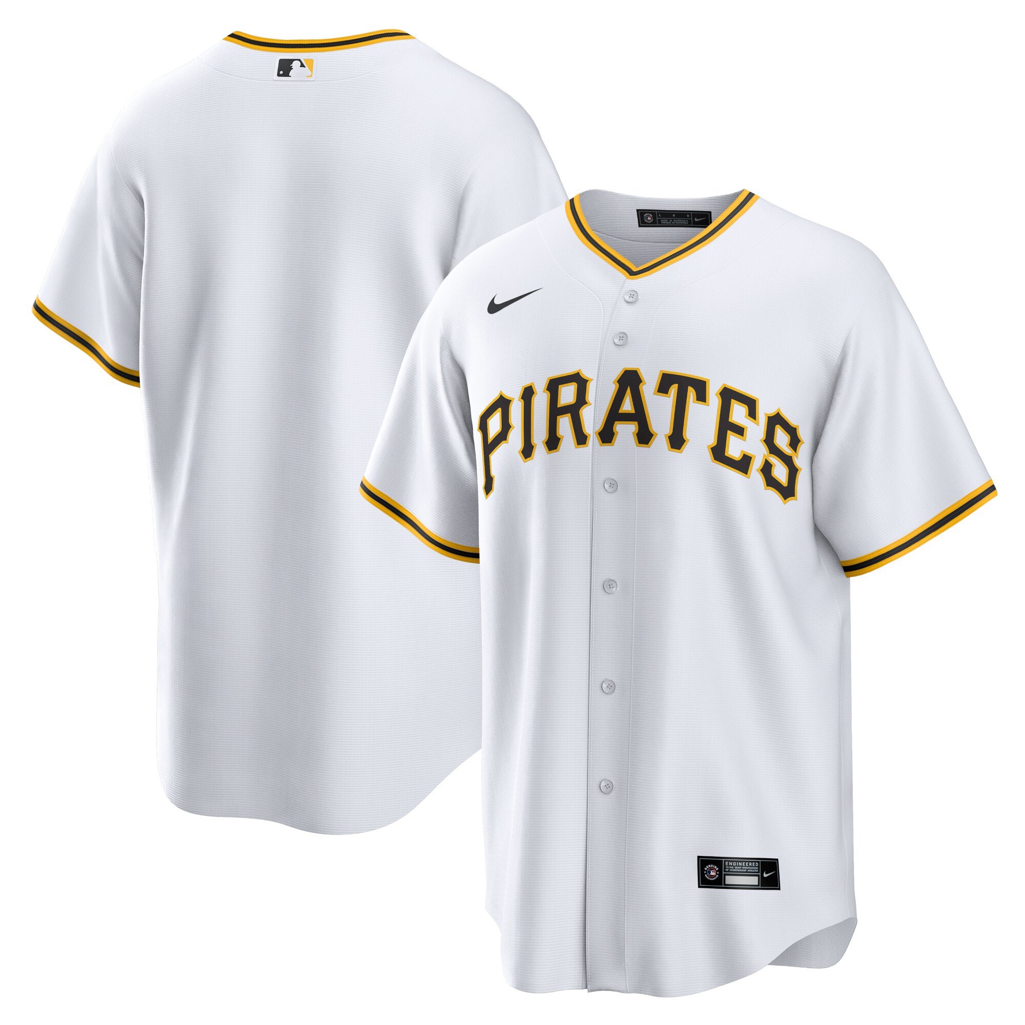 Men's Pittsburgh Pirates White Home Team Jersey 
