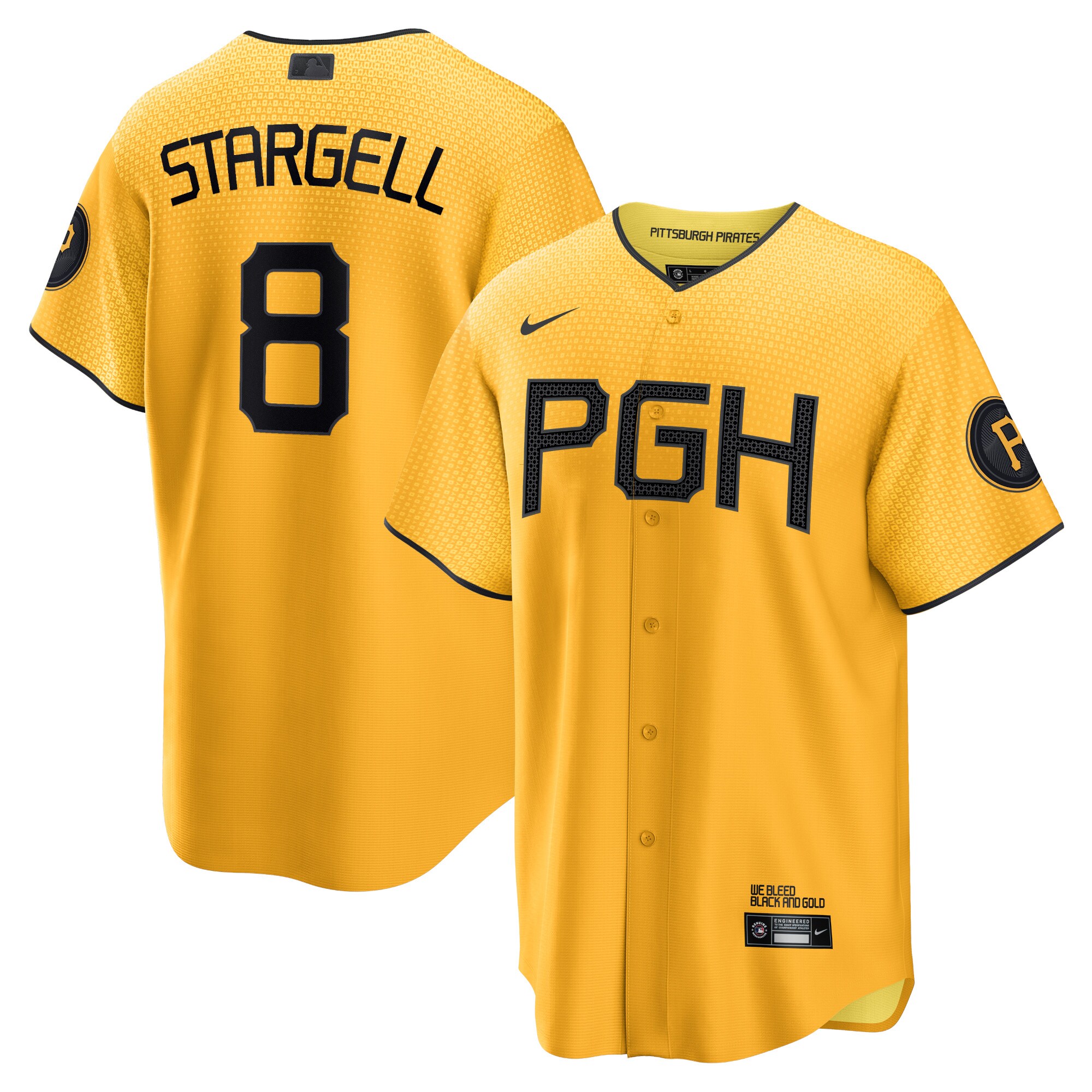 Men's Pittsburgh Pirates Willie Stargell Gold City Connect Player Jersey 