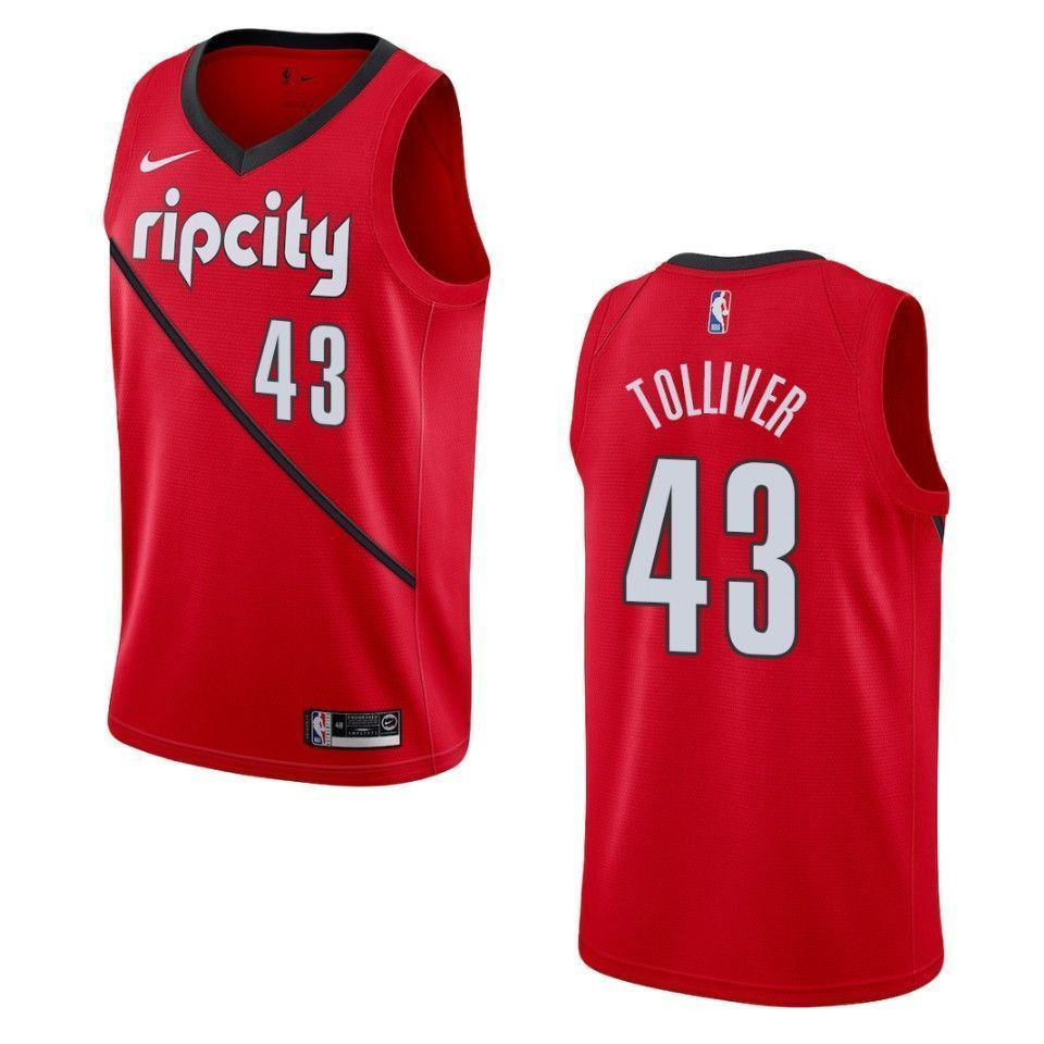 Men's Portland Trail Blazers 43 Anthony Tolliver Earned Swingman Jersey - Red - JS542 