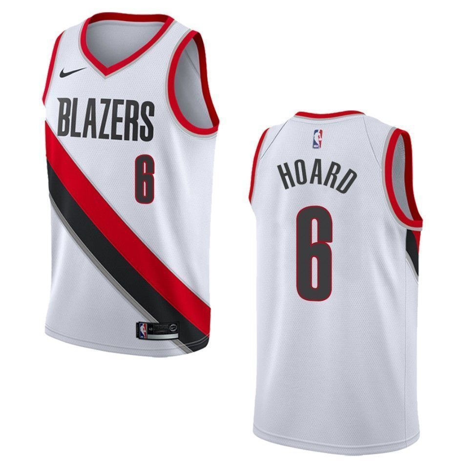 Men's Portland Trail Blazers 6 Jaylen Hoard Association Swingman Jersey - White - JS354 