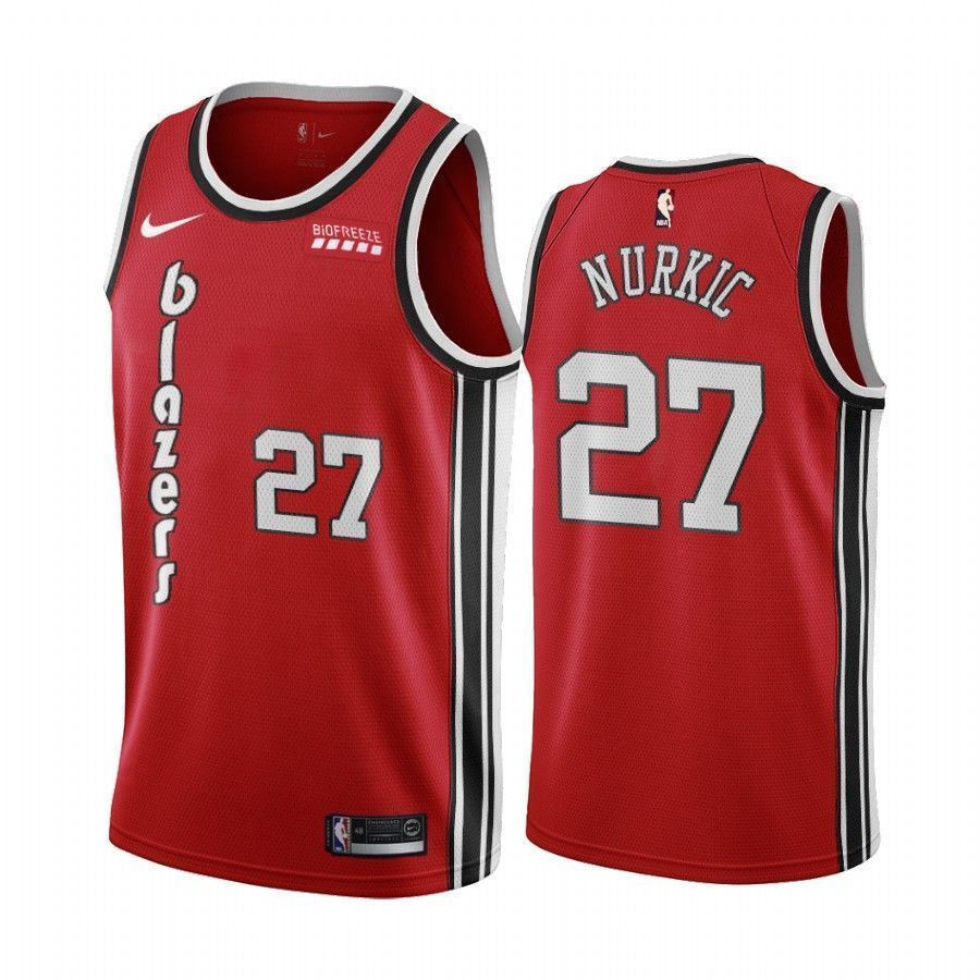 Men's Portland Trail Blazers Jusuf Nurkic Red Classic Edition Jersey - JS721 