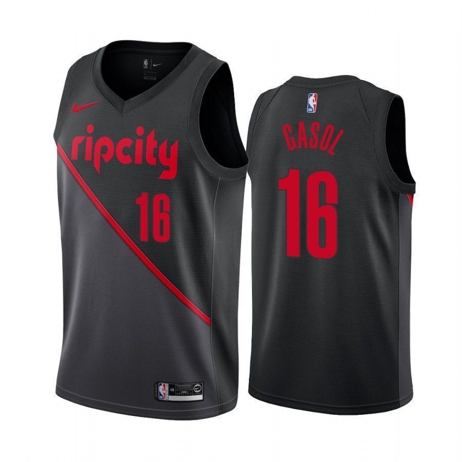 Men's Portland Trail Blazers Pau Gasol 16 City Men's Jersey - JS335 