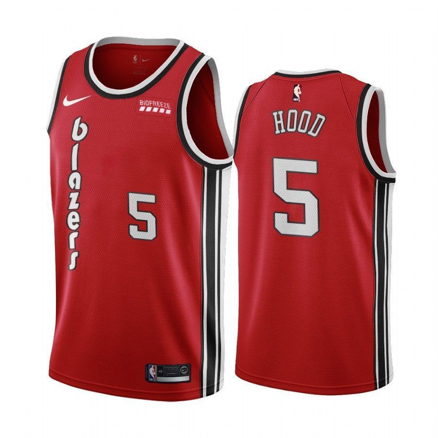Men's Portland Trail Blazers Rodney Hood Red Classic Edition Jersey - JS778 