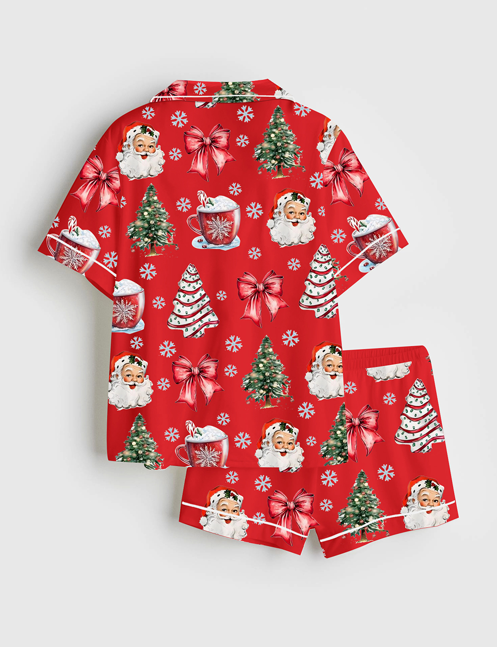 Alternative view of Men's Retro Coquette Christmas Satin Family Pajama Set