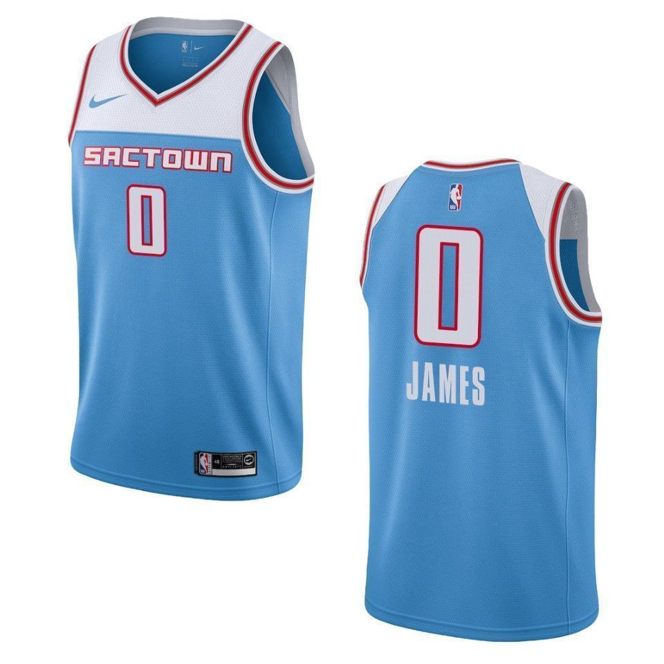 Men's Sacramento Kings 0 Justin James City Swingman Jersey - Blue - JS394 