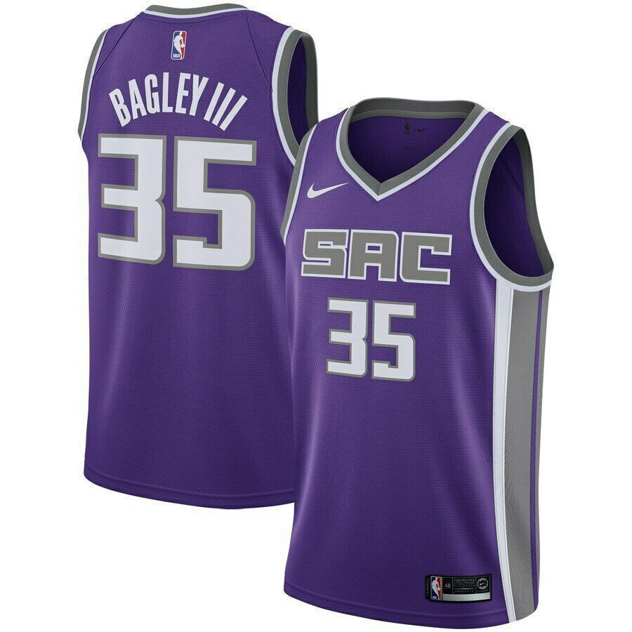 Men's Sacramento Kings 35 Marvin Bagley ? Icon Swingman Jersey - Purple - JS150 