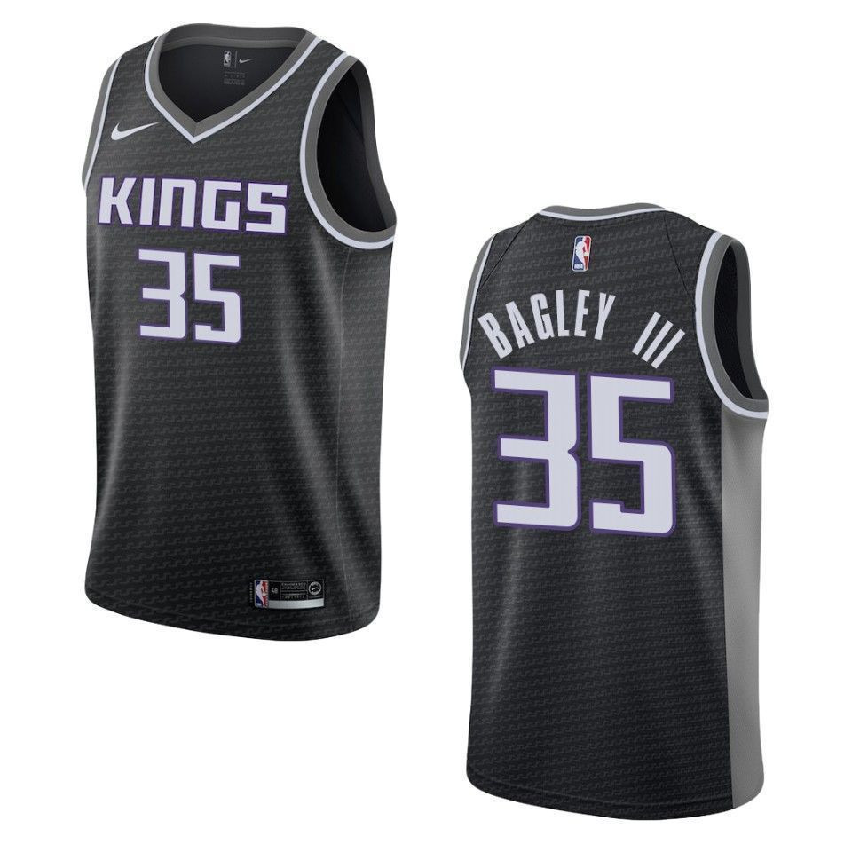 Men's Sacramento Kings 35 Marvin Bagley Iii Statement Swingman Jersey - Black - JS228 