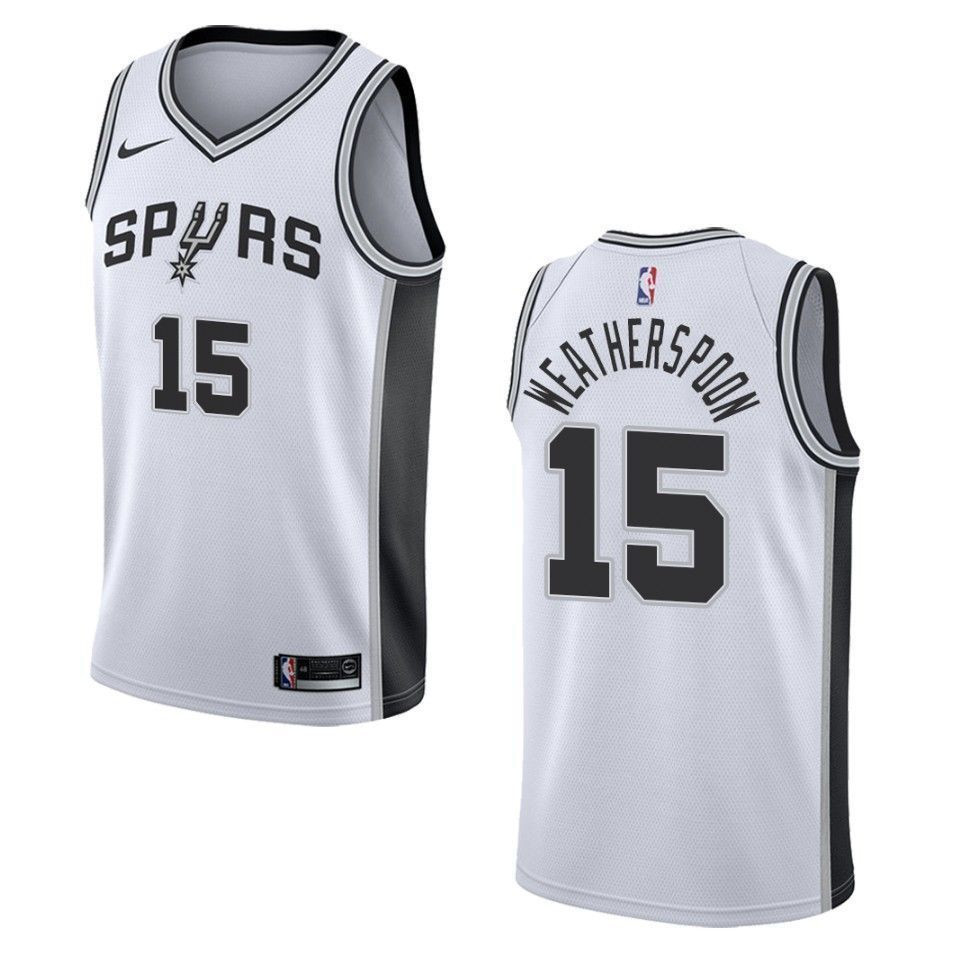 Men's San Antonio Spurs 15 Quinndary Weatherspoon Association Swingman Jersey - White - JS696 
