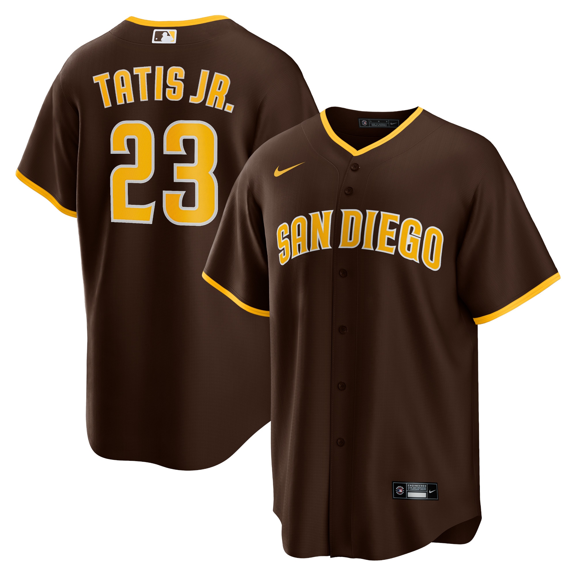 Men's San Diego Padres Fernando Tatis Jr. Brown Alternate Player Jersey 