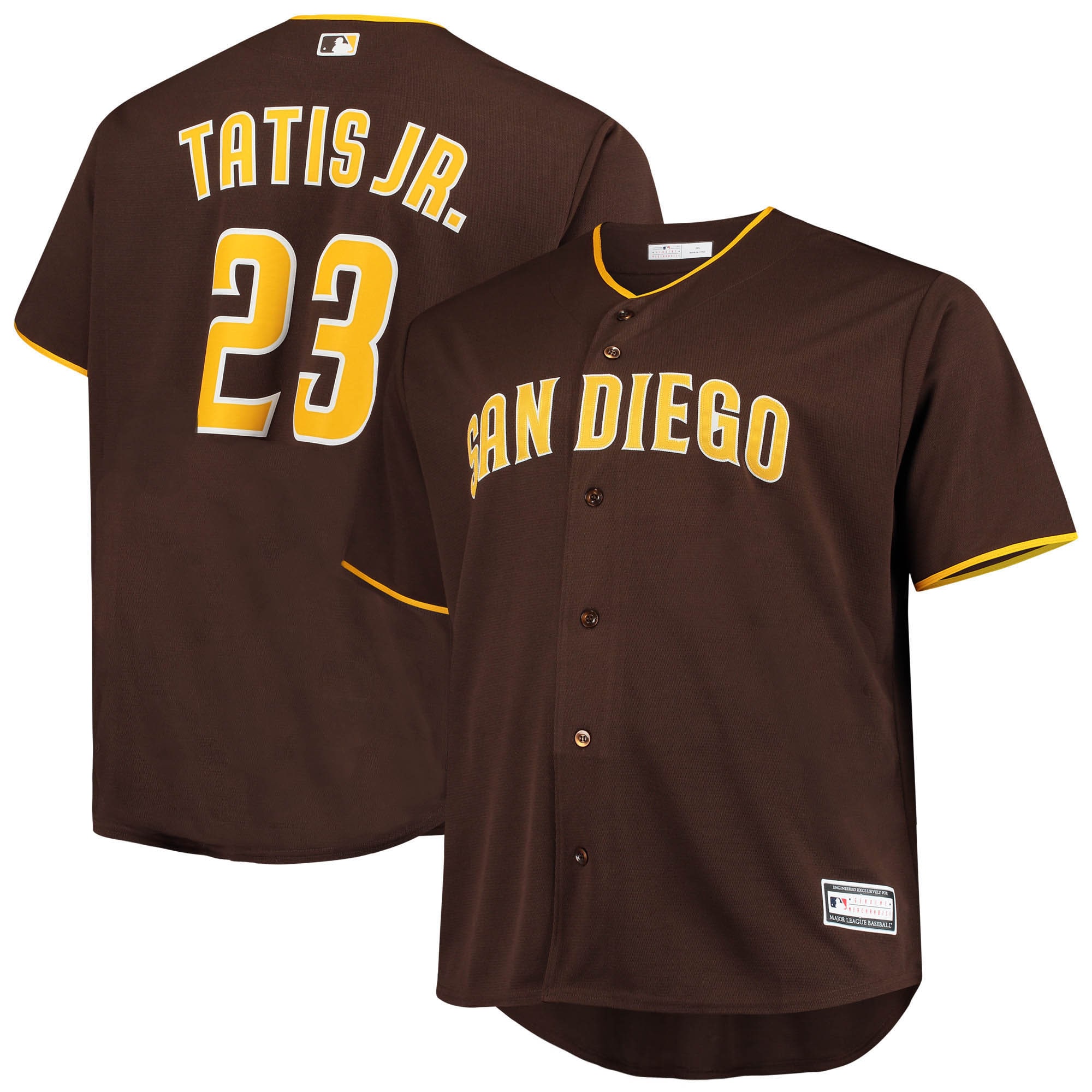 Men's San Diego Padres Fernando Tatis Jr. Brown Big & Tall Player Jersey 