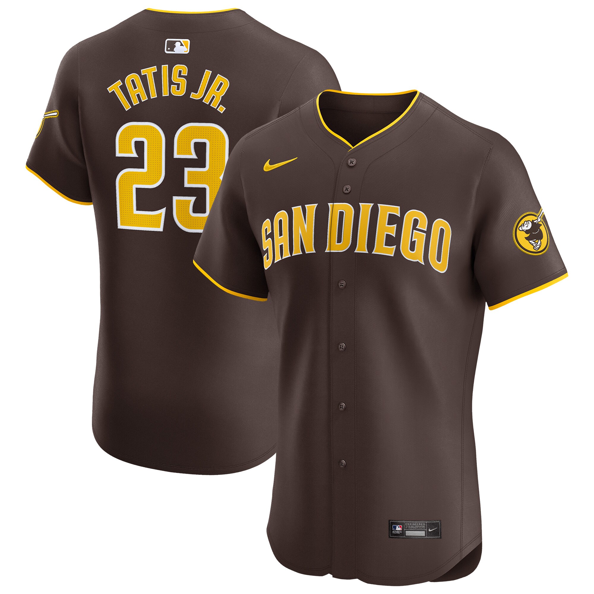 Men's San Diego Padres Fernando Tatis Jr. Brown Road Elite Player Jersey 