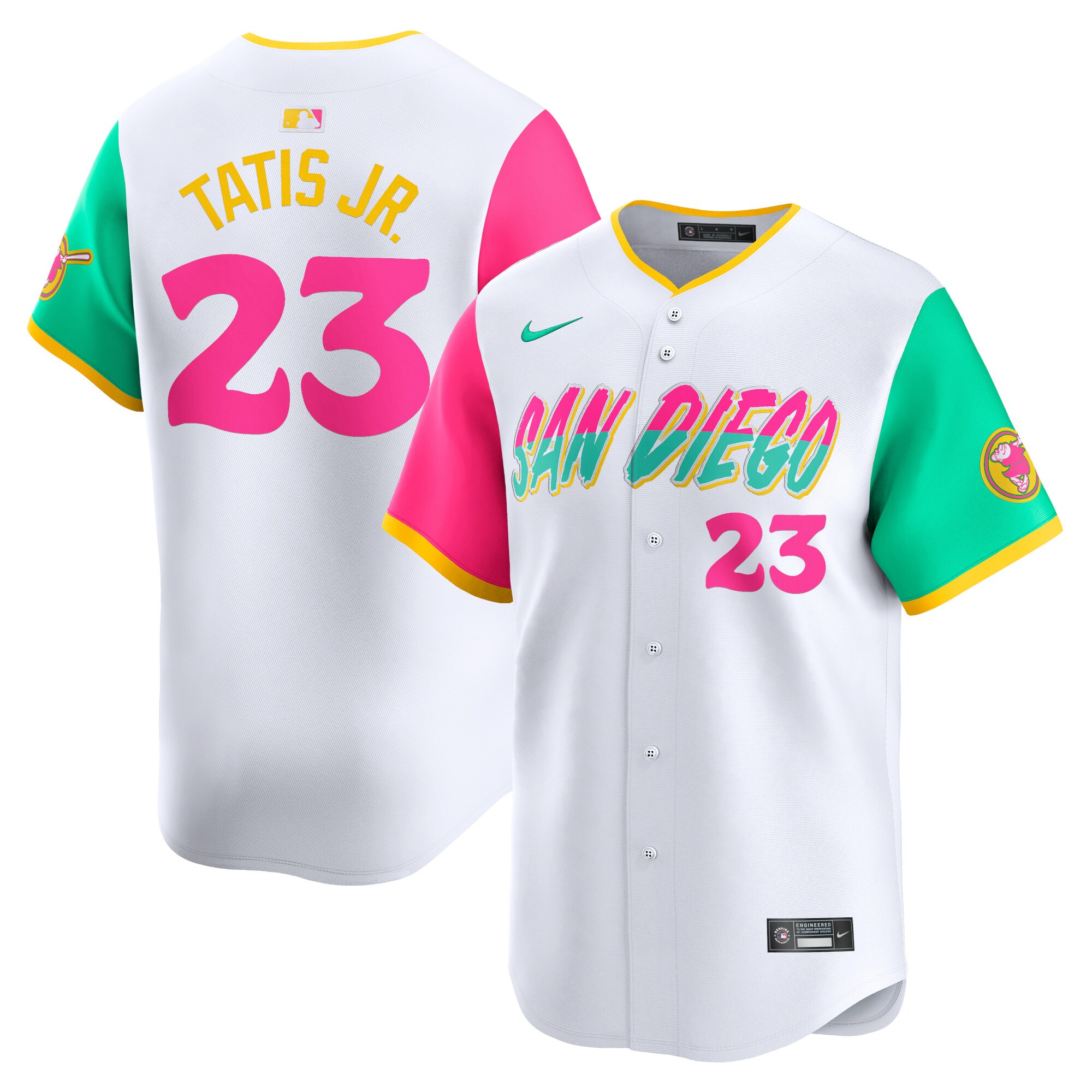 Men's San Diego Padres Fernando Tatis Jr. White City Connect Limited Player Jersey 