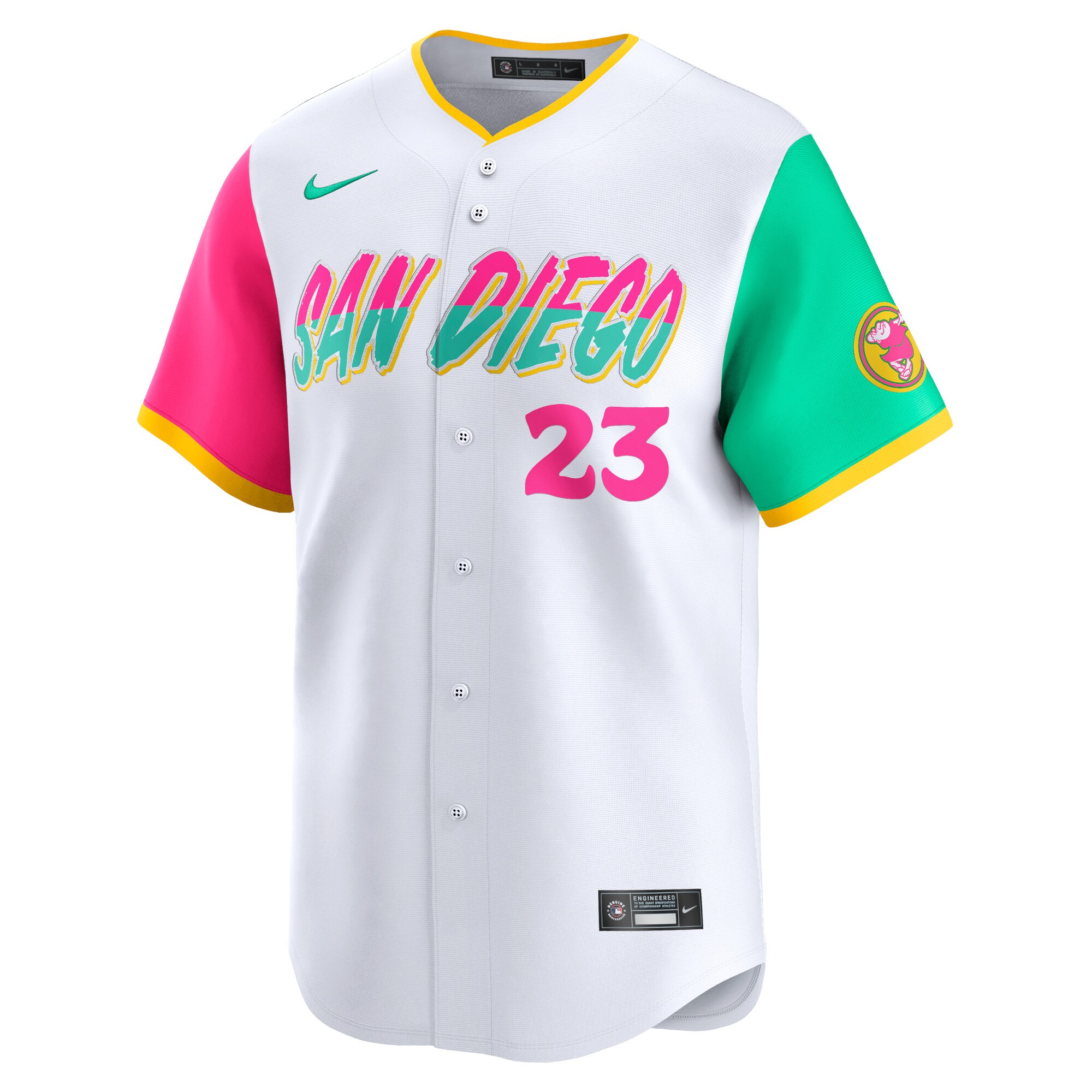 Alternative view of Men's San Diego Padres Fernando Tatis Jr. White City Connect Limited Player Jersey 