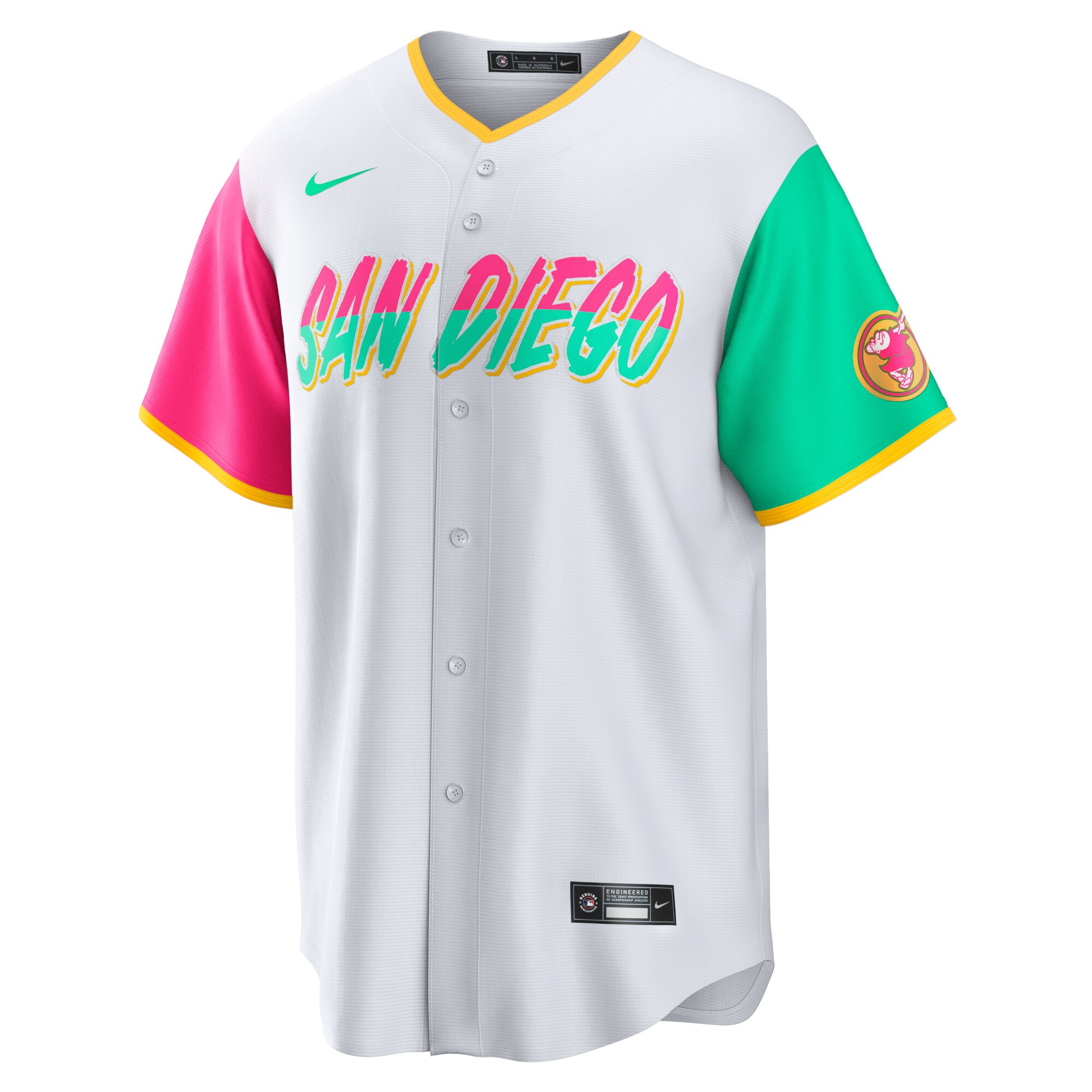Alternative view of Men's San Diego Padres Fernando Tatis Jr. White City Connect Player Jersey 