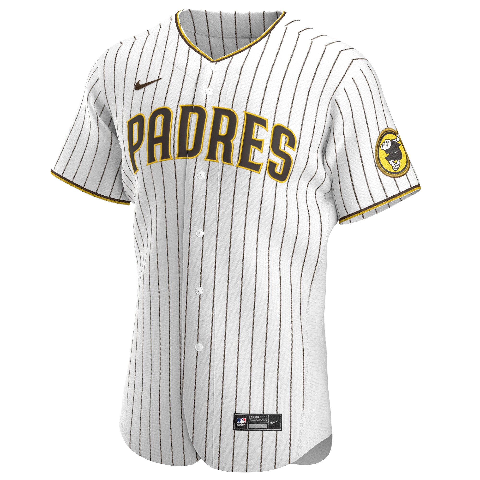 Alternative view of Men's San Diego Padres Fernando Tatís Jr. White/Brown Home Player Jersey 