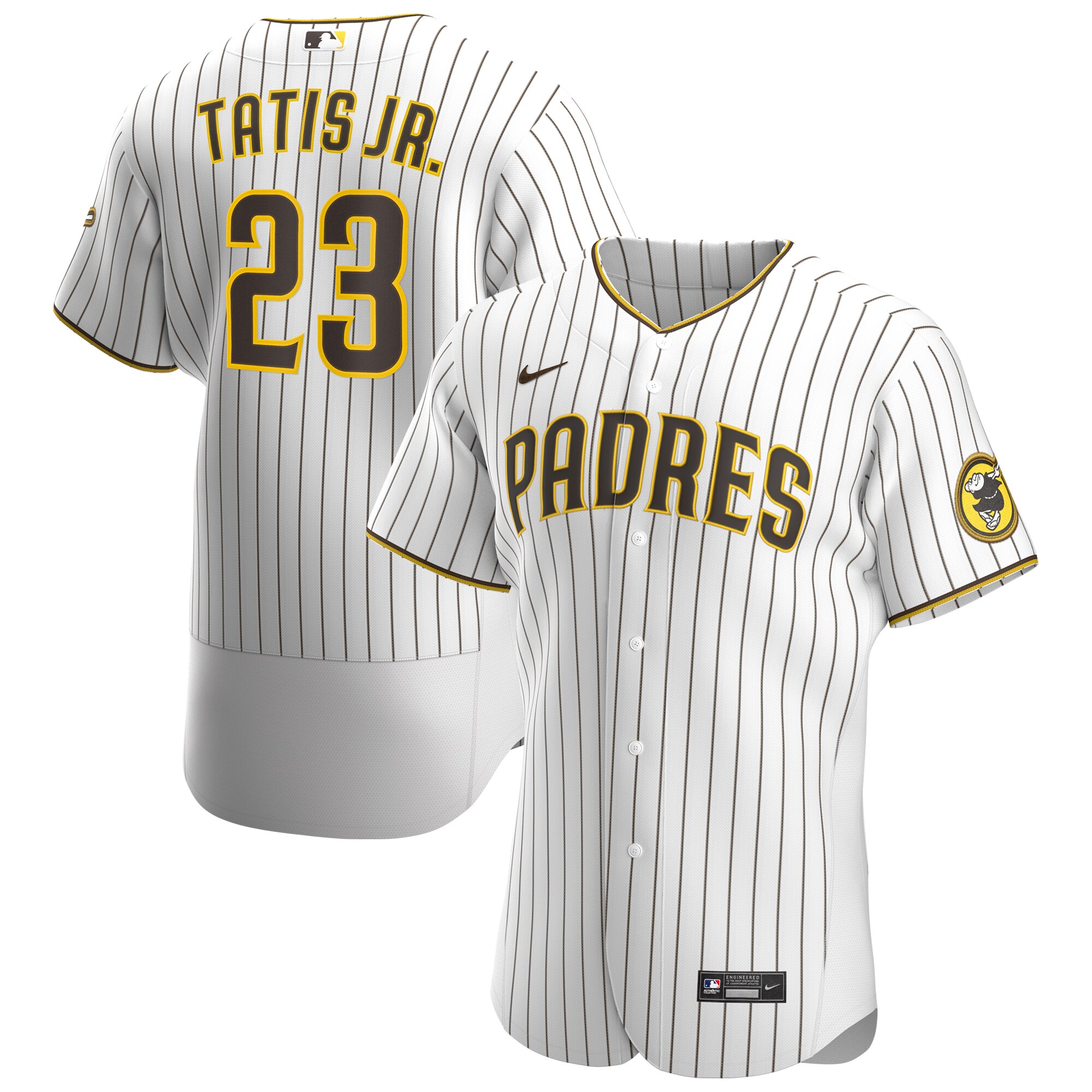 Men's San Diego Padres Fernando Tatís Jr. White/Brown Home Player Jersey 