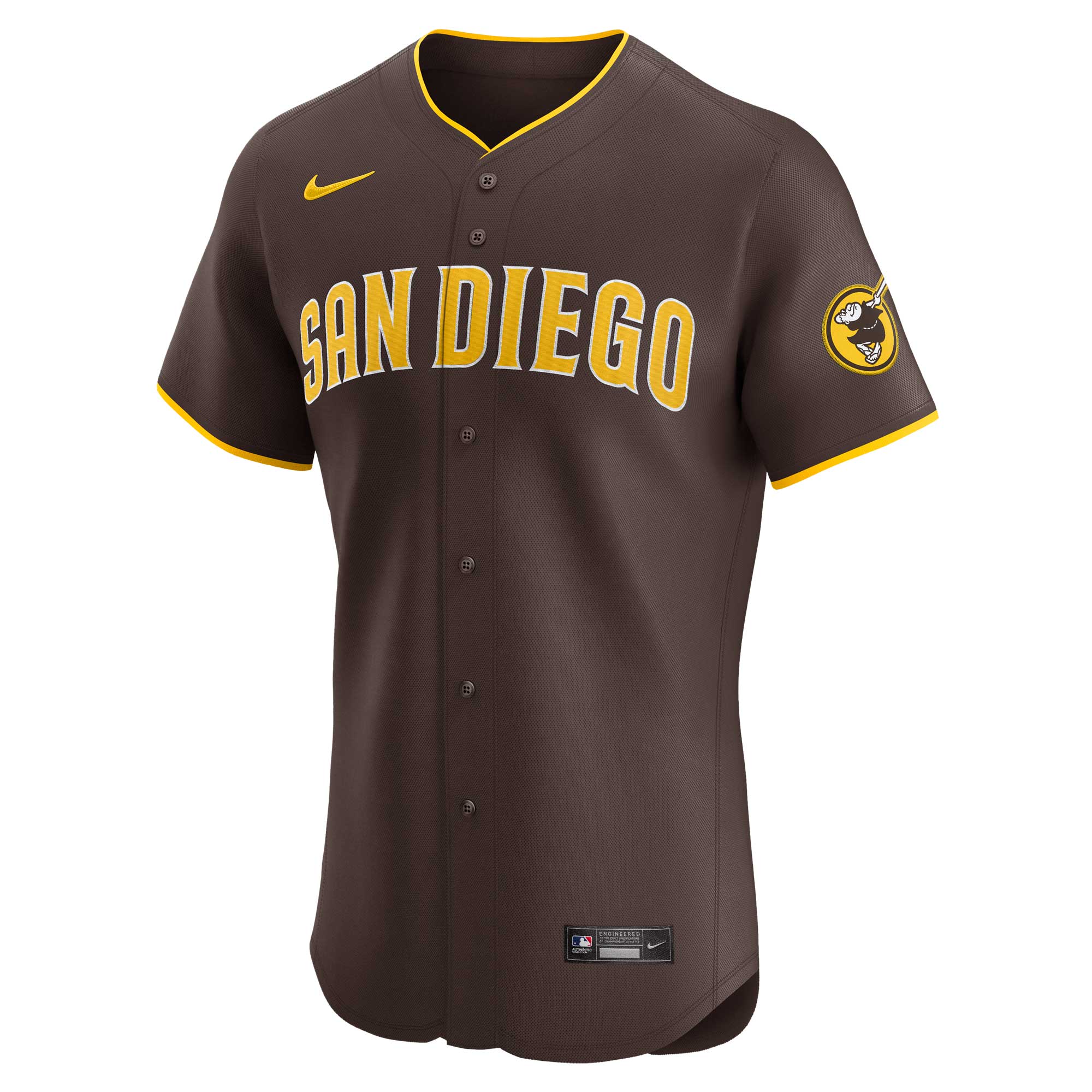 Alternative view of Men's San Diego Padres Manny Machado Brown Road Elite Player Jersey 