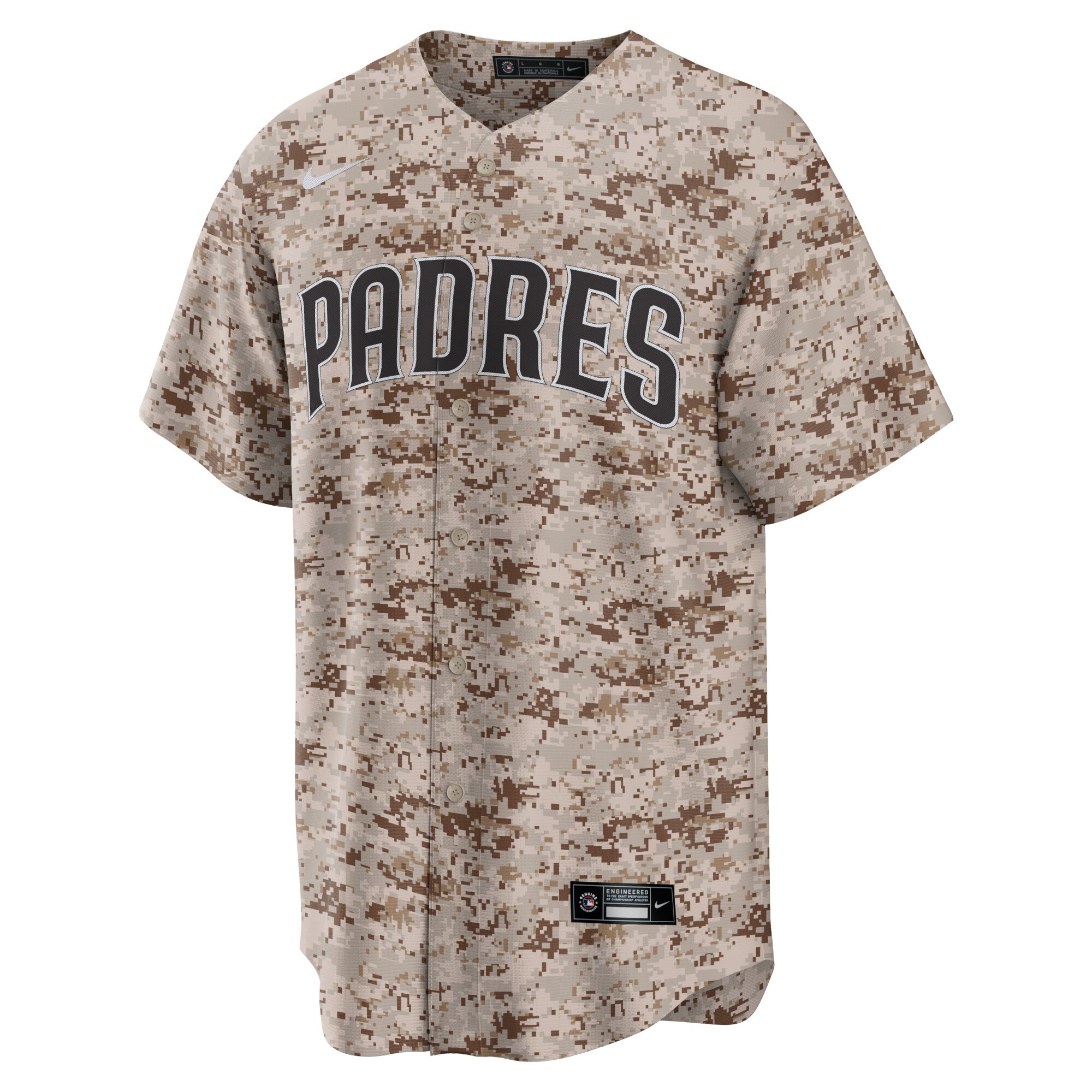 Alternative view of Men's San Diego Padres Manny Machado Camo USMC Alternate Player Jersey 