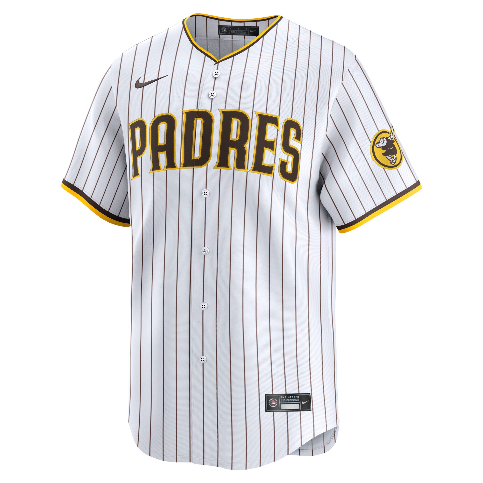 Alternative view of Men's San Diego Padres Manny Machado White Home Limited Player Jersey 