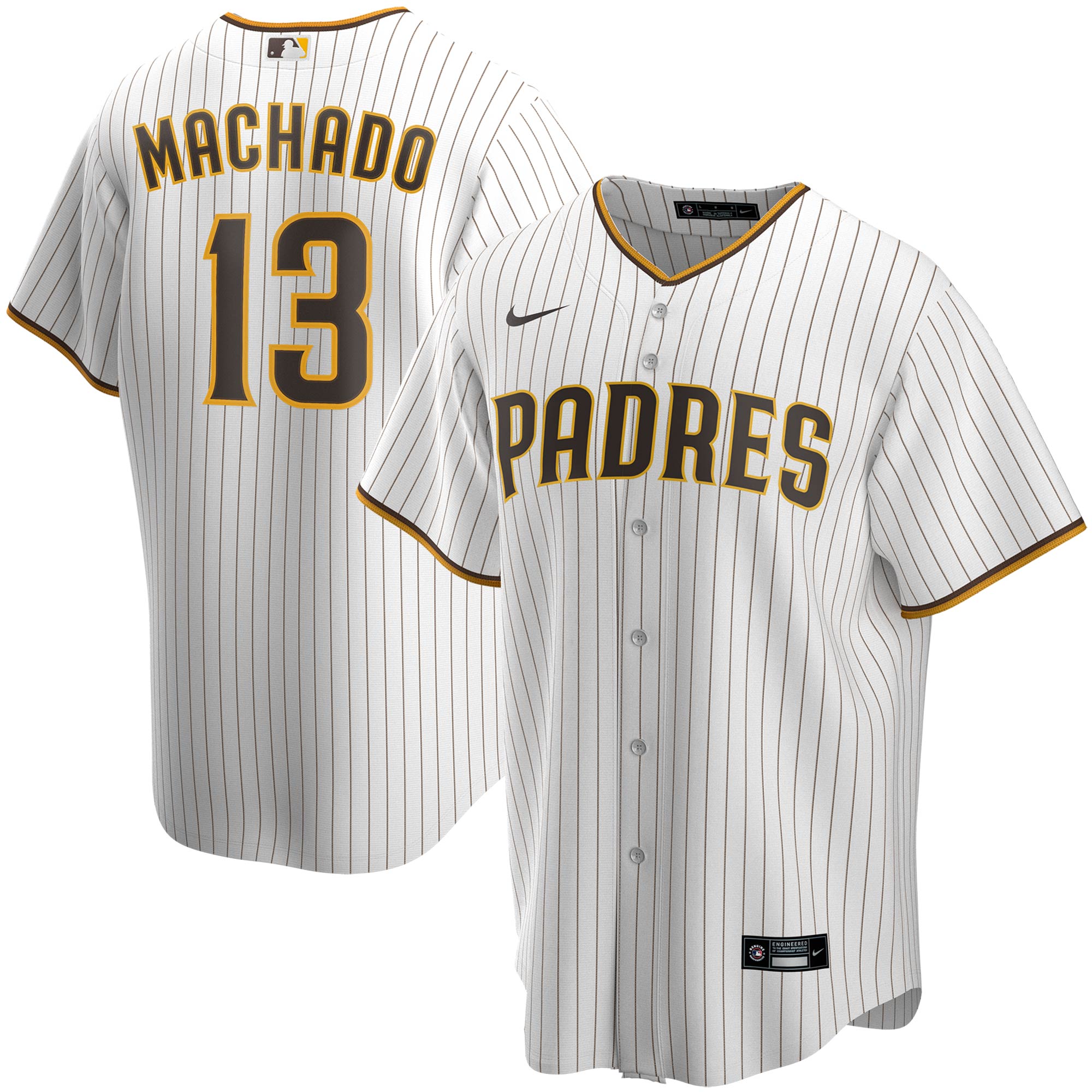 Men's San Diego Padres Manny Machado White Home Player Jersey 