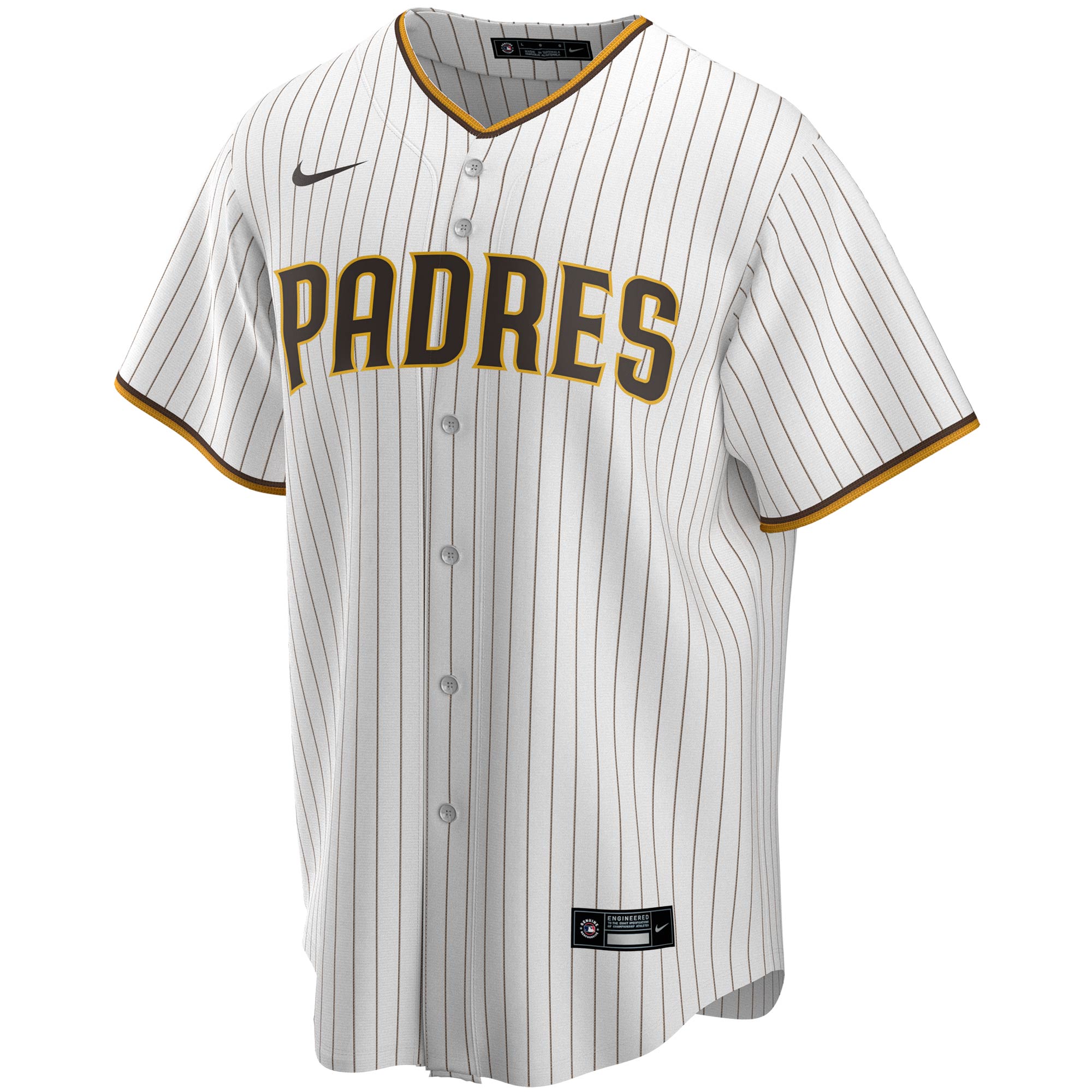 Alternative view of Men's San Diego Padres Manny Machado White Home Player Jersey 