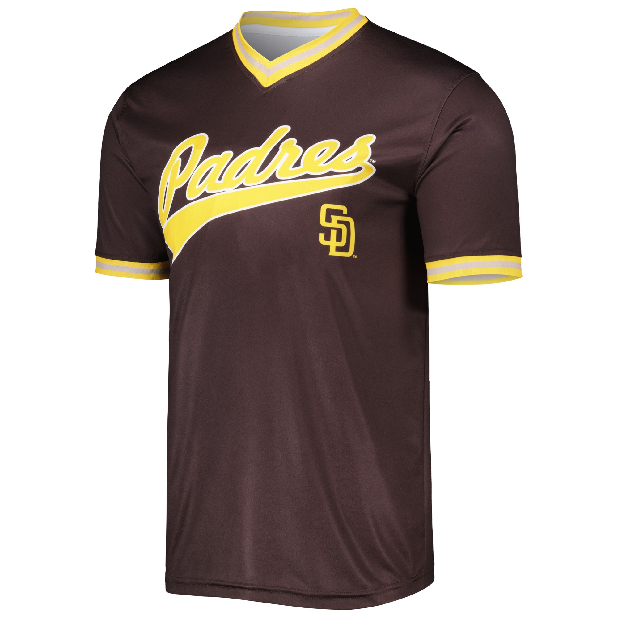 Alternative view of Men's San Diego Padres Stitches Brown Cooperstown Collection Team Jersey 